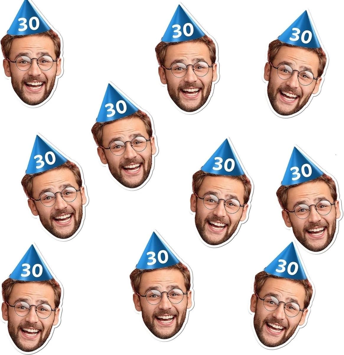 SHARRLA Custom Face Table Confetti – Fun and Unique Party Decoration – Includes Mini Photo Cutouts (Each Approx. 5X5cm) – Ideal for Birthdays, Weddings, Hen & Stag Parties (60 Faces)