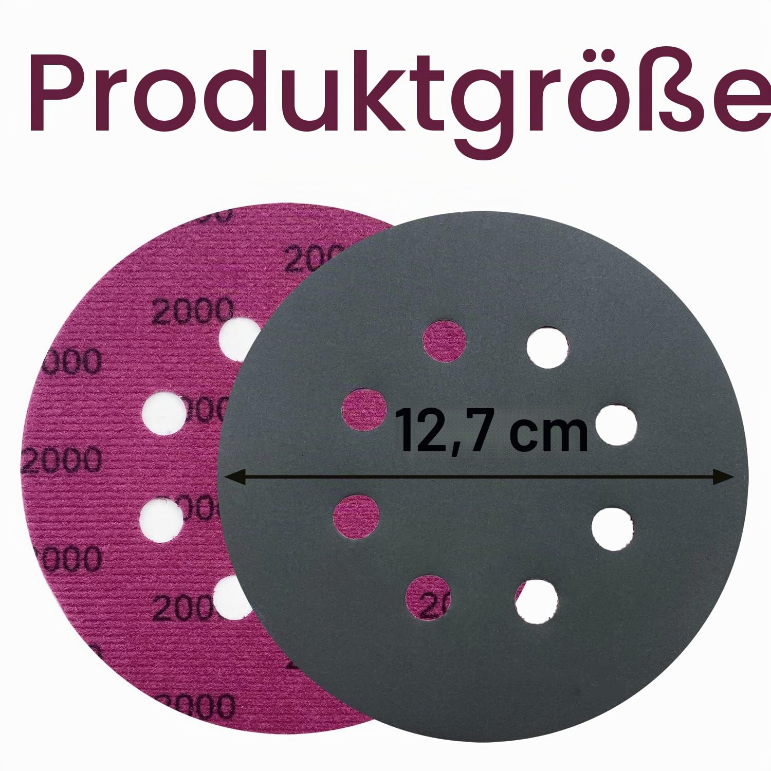Körnung 400 to 3000 Schleifpapier, 125mm klett 140 Stück Runde Nasse Trockene Wasser Schleifscheiben with an Interface Pad，Exzenterschleifer Schleifpapier für Holz, Metall & Auto