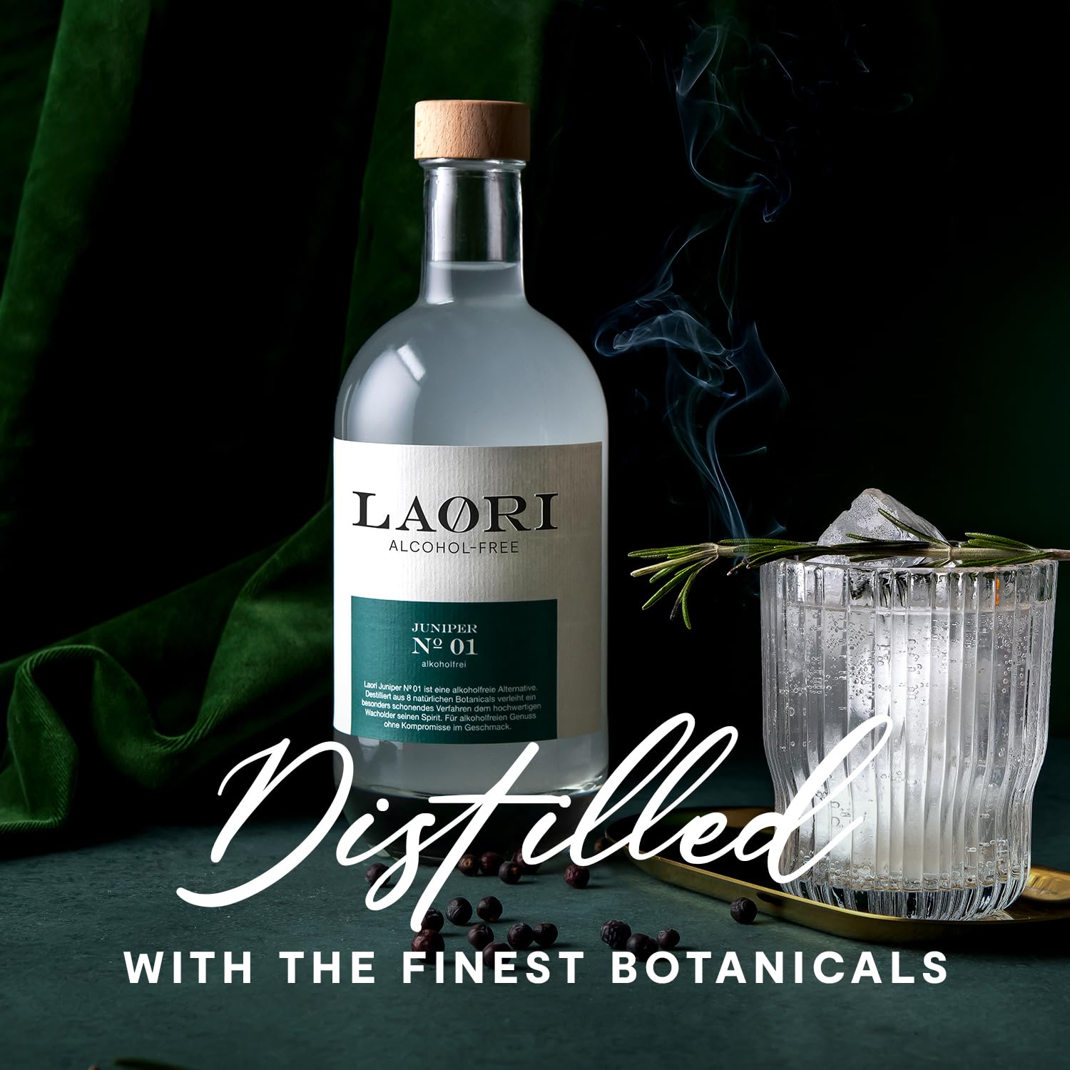 Laori Juniper No 1 | Alternative sans alcool au Gin | Botanicals naturels | Sans arômes artificiels | Vegan & Sans sucre | Fraîcheur douce et épicée | 6 x 500 ml