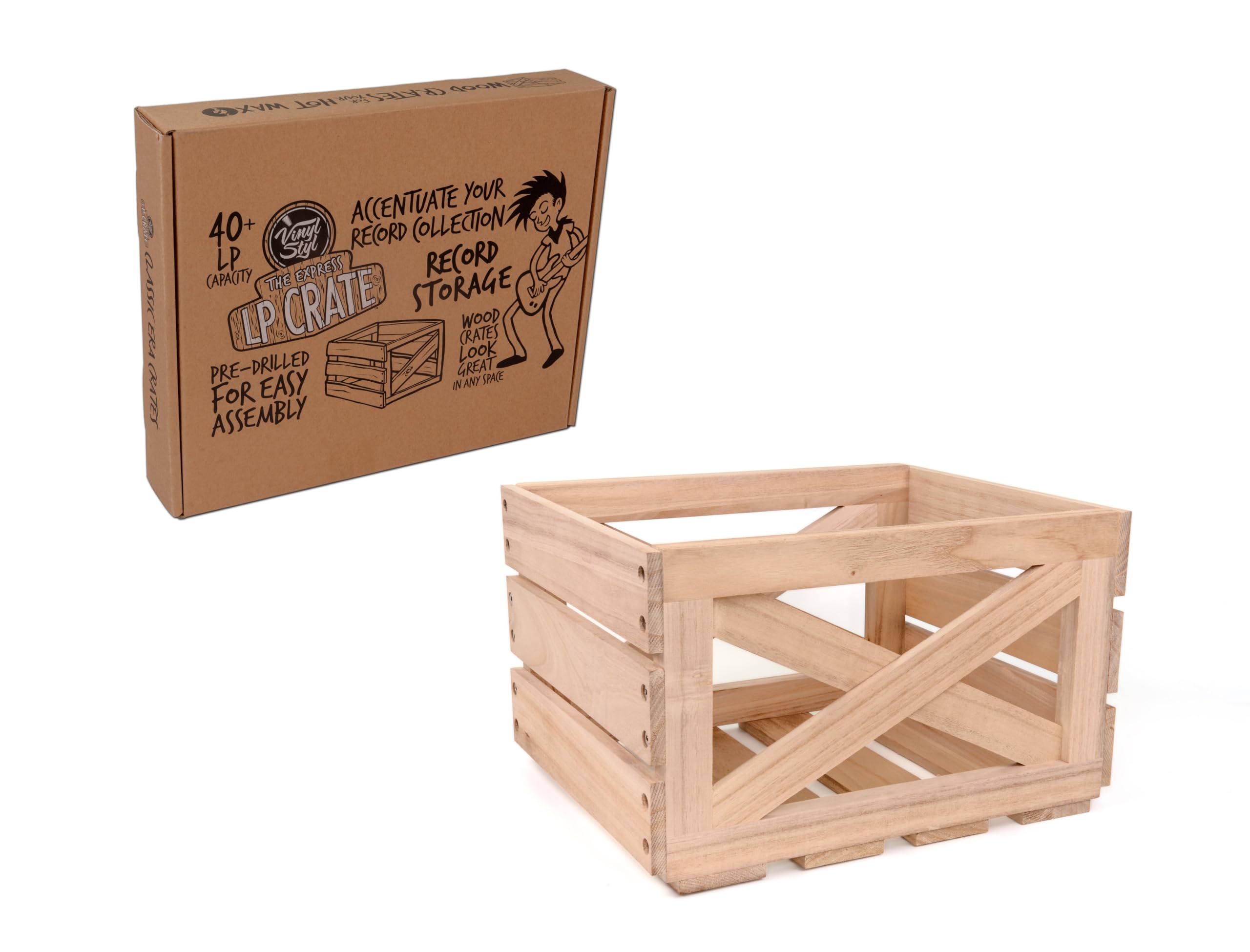 Amazon.com : Vinyl Styl VS-RS-06l Express LP Crate 12 Inch LP