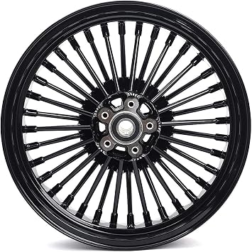 TOFR 16x3.5 Gloss Black Front Rear Wheels Rims 36 Fat King Spokes Tubeless For Harley Sportster X48 Forty-Eight XL1200X 2010-2020 2011 2012 2013 2014 2015 2016 2017 2018 2019