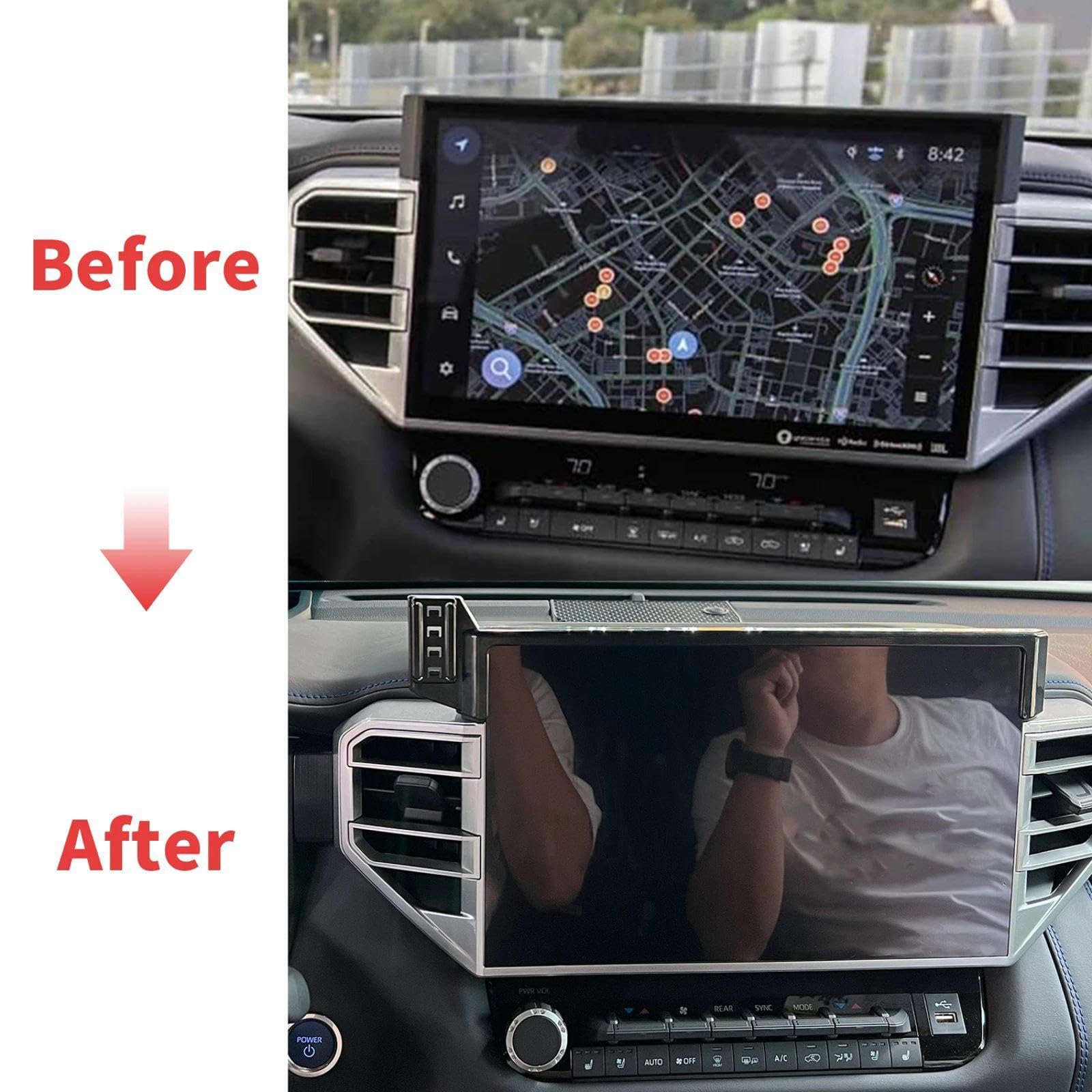 Uchwyt Samochodowy na Telefon dla Toyota Tundra 2022-2024, uchwyt samochodowy na telefon komórkowy uchwyt GPS stojak na nawigację