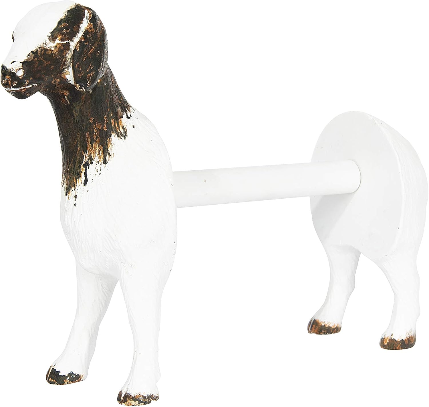 Creative Co-Op Goat Paper Towel Holder Entertaining Tools, White