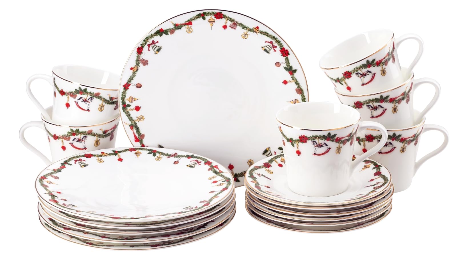 Hutschenreuther Nora Christmas Set 18-teilig, 02048-726037-28421, Mehrfarbig