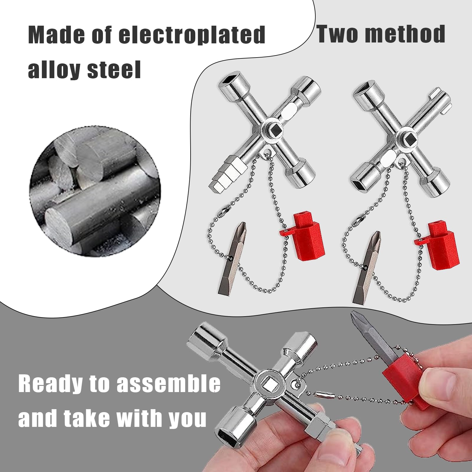 3 Chiavi Universali Per Contatori - Triangolari, Quadrate, Pentagonali - Foto 6