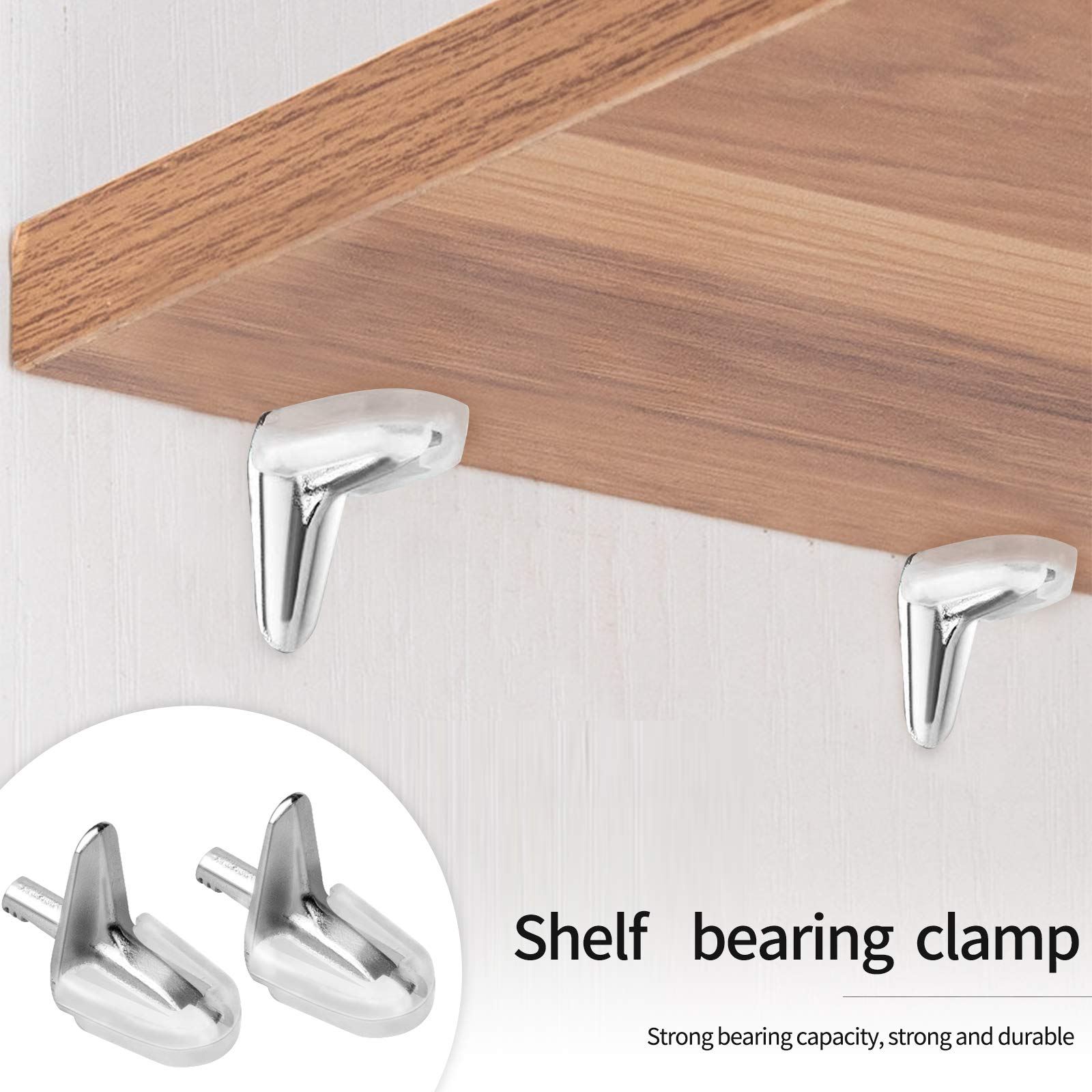 Soporte Estanteria Soportes Para Estantes 50 Piezas - 25x7.5mm, Con Protector Silicona, Para Armarios Y Libreros Tornillos Autorroscantes Estanterías