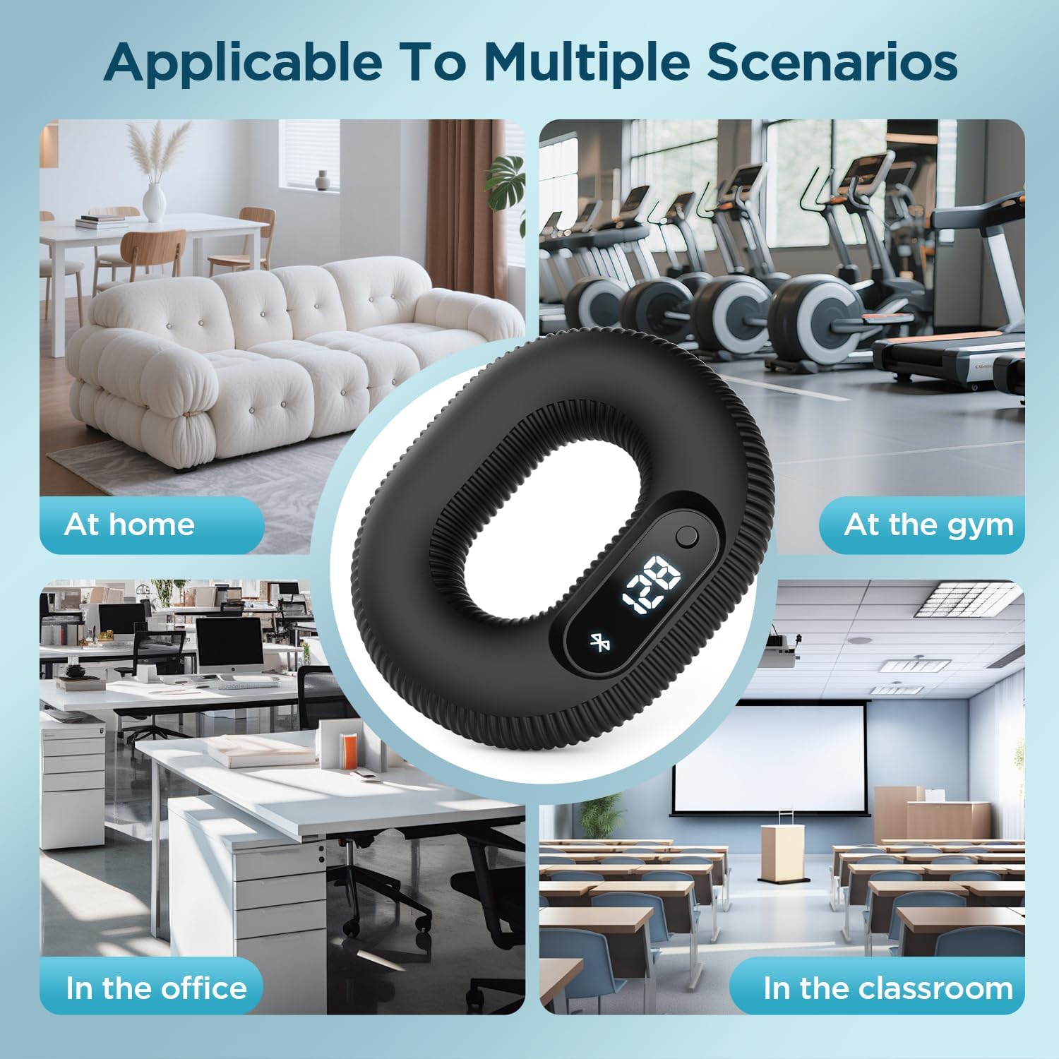 Smart Grip Trainer, Supports Multiple Game Interaction and HID Mode Video Browsing,Hand Gripper for Fitness, Stress Relief and Rehabilitation Training, Hand Exerciser - Image 6