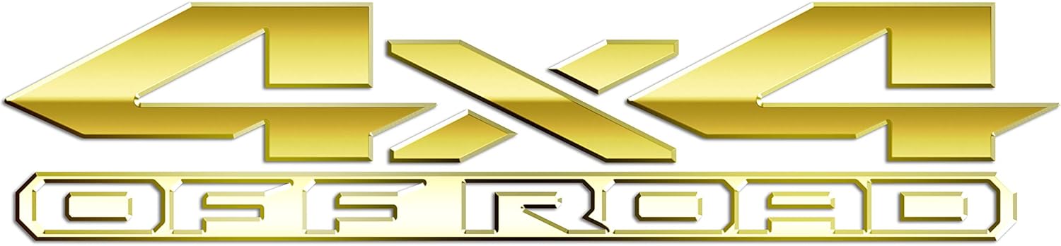 2 x Chrome 4x4 Off Road 3D Metal Bedside Vinyl Decals Fits New Dodge Ram 1500 2500 3500 Power Wagon