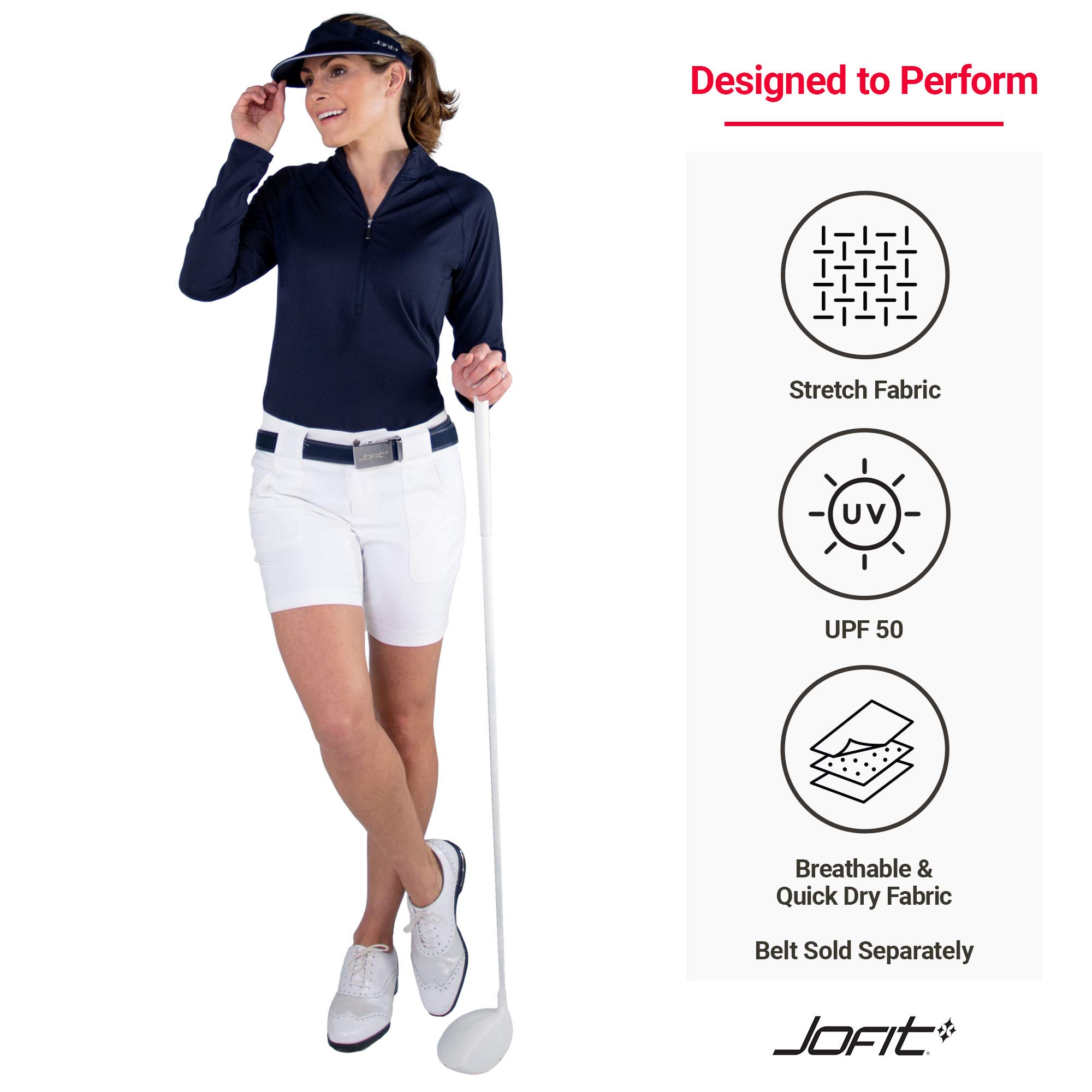 Jofit Apparel Golf Shorts Women’s Athletic Clothing, Everyday Shorts for Casual or Sportswear