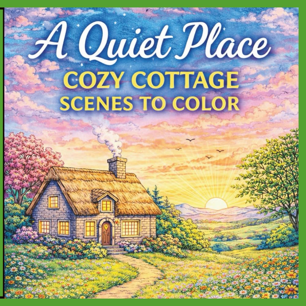 A Quiet Place: Cozy Cottage Scenes to Color: Relaxing Cottage Scenes for Rest and Relaxation