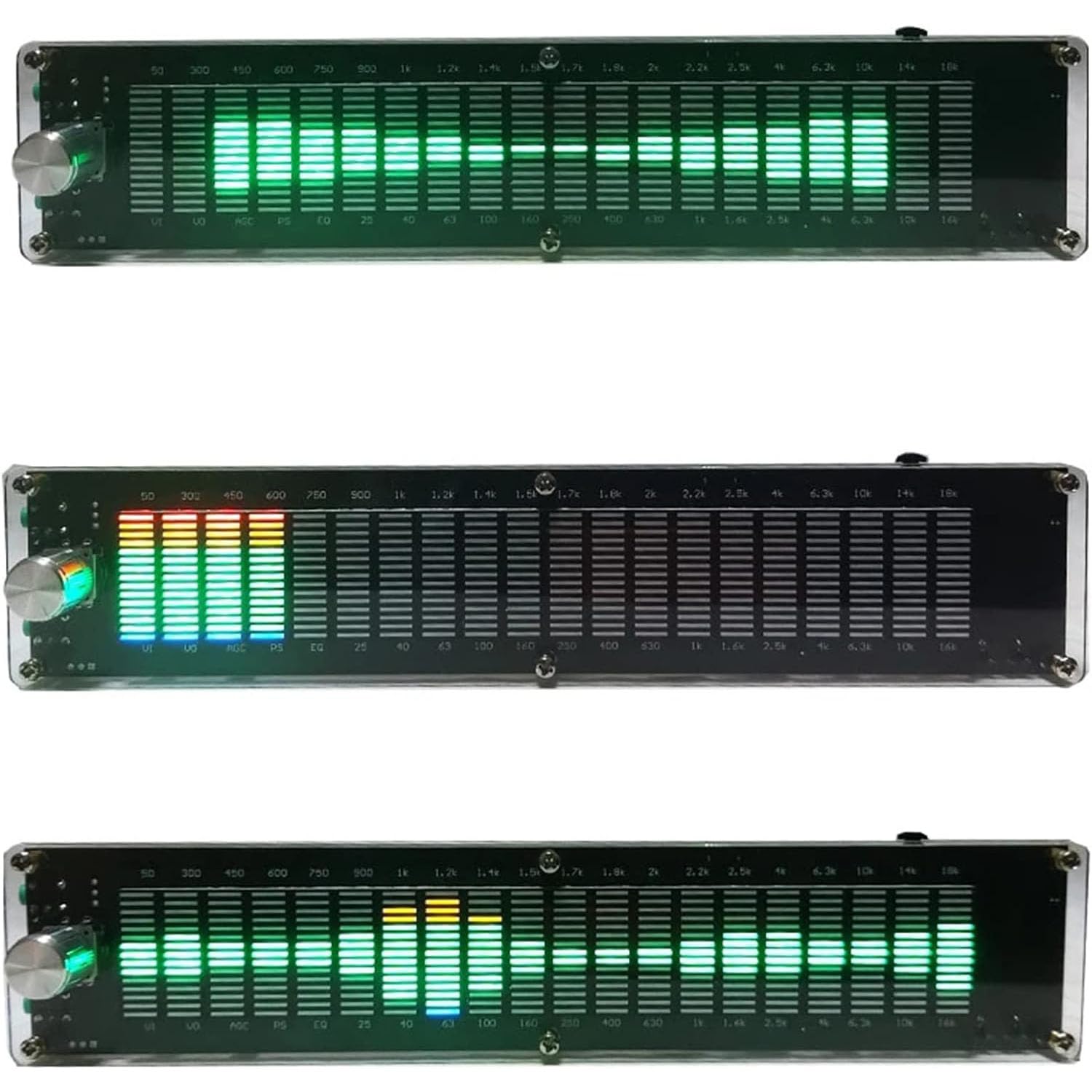 Analizador LED De Espectro De Audio Musical, Pantalla LED De Nivel De Audio, 20 Segmentos/15 Niveles, DSP Incorporado (Opcional), Soporta Ajuste EQ, para Coche, Casa/Amante De La Música