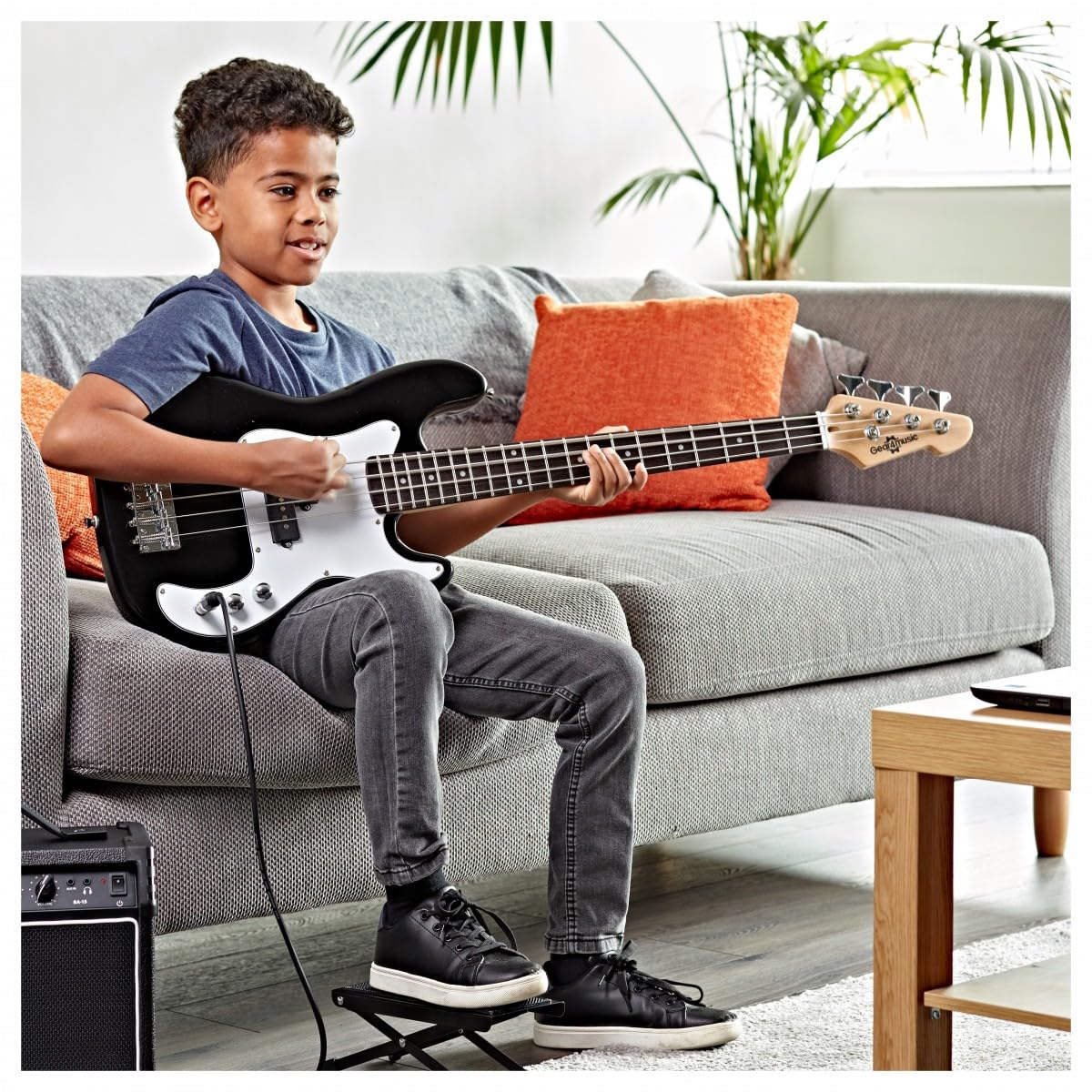 Basso LA 3/4 con Amplificatore 15 W, Blu