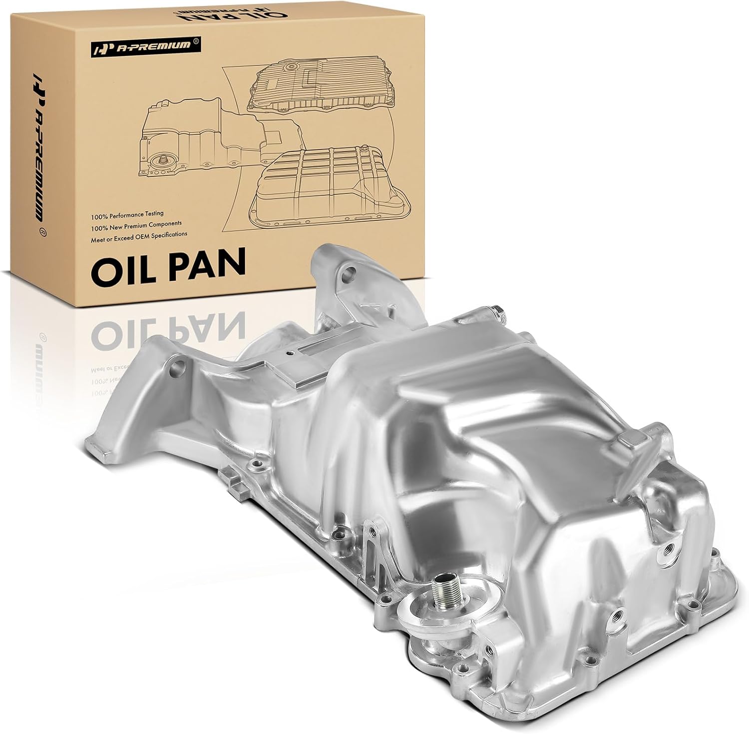 A-Premium Engine Oil Pan Sump with Drain Plug Compatible with Honda Civic 2012 2013 2014 2015 1.8L Gas