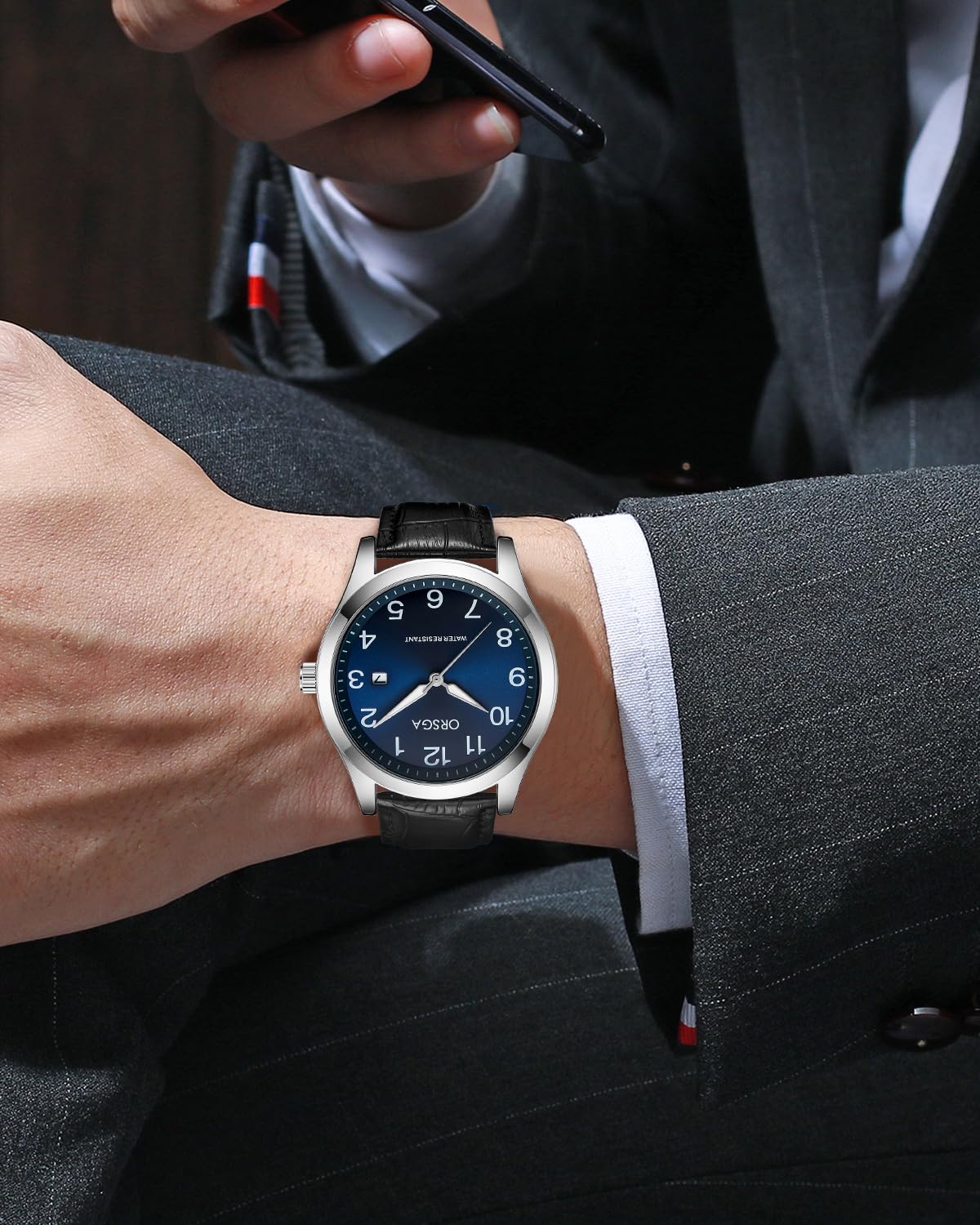 CIVO Orologio Uomo Acciaio Analogico Orologio da Polso Elegante Data Impermeable Luminoso Orologio da Uomo Classico Business Quarzo Orologi, Regalo Uomo