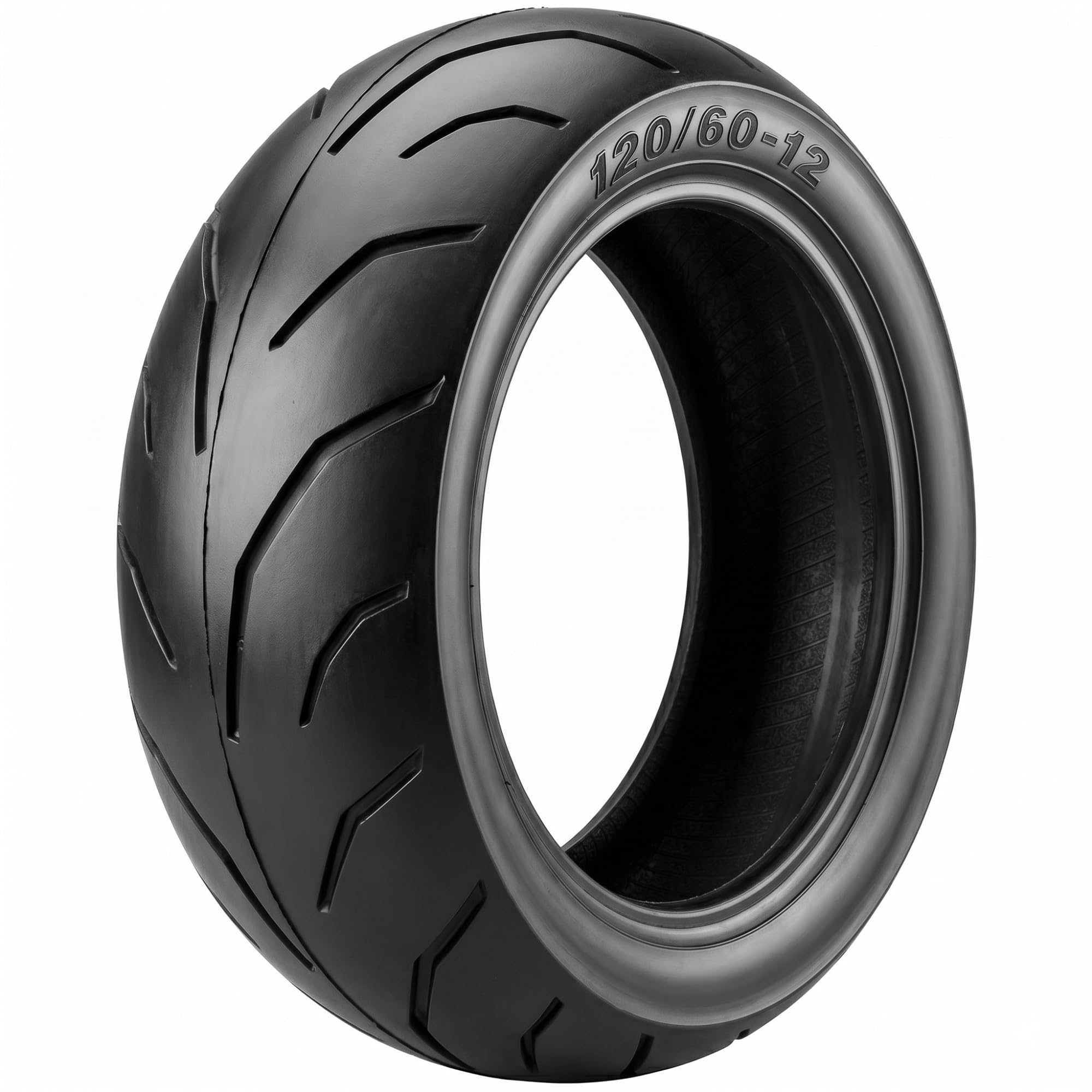 120/60-12 Pneumatico per Scooter Tubeless, Gomma da Moto 120/60/12, Ruota di Ricambio 4PR 47J 300kPa per Cerchio da 12 Pollici, Battistrada Stradale Urbano