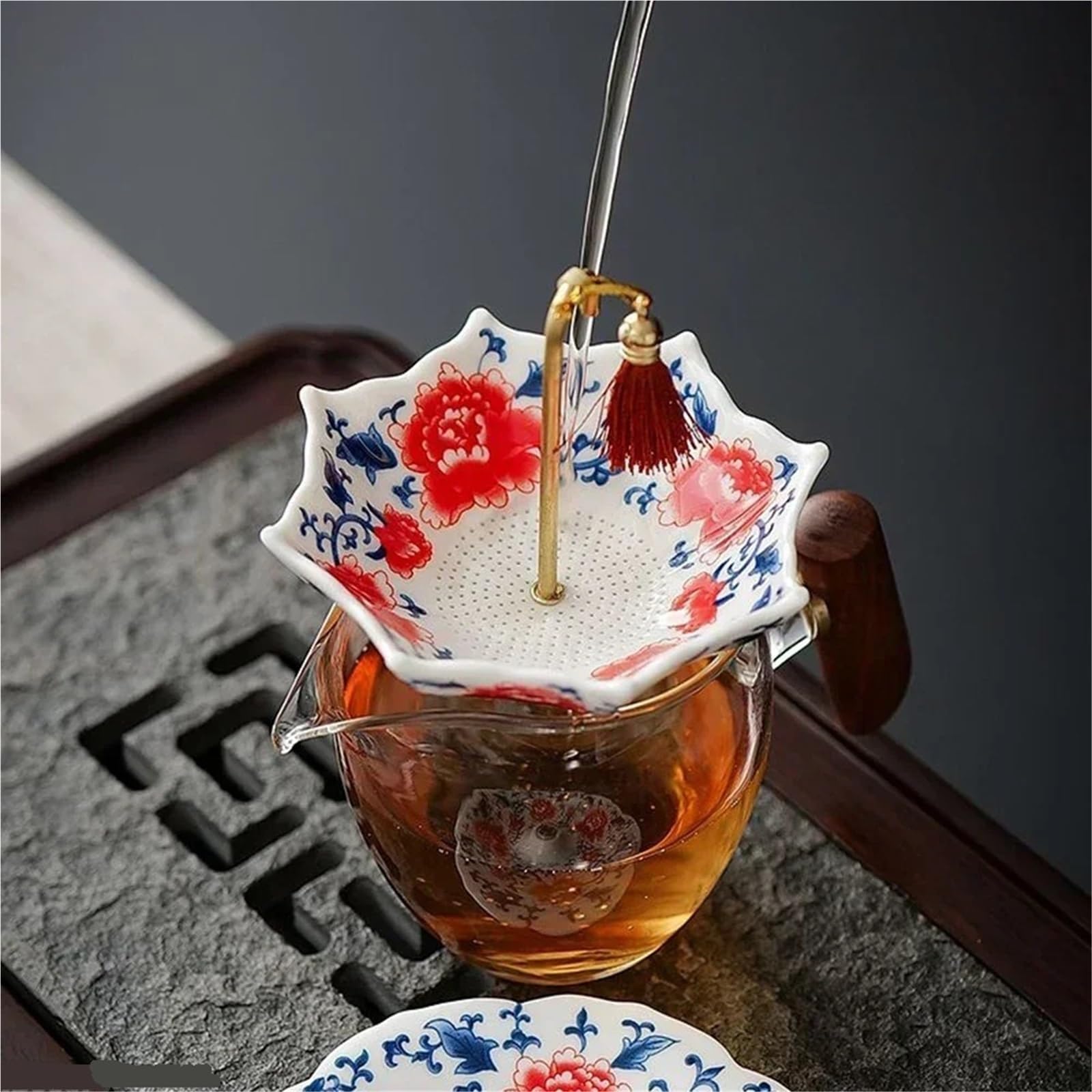 Filtros de té for paraguas, colador cerámica, decoración ceremonia, adornos, Infusor for amigos, 1 Uds Para Reuniones Familiares Y Oficinas