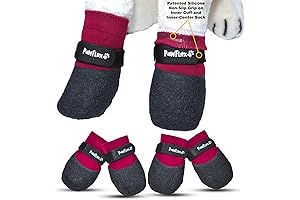 PawFlex Comfy Pawz Double-Dipped Textured Waterproof Dog Socks