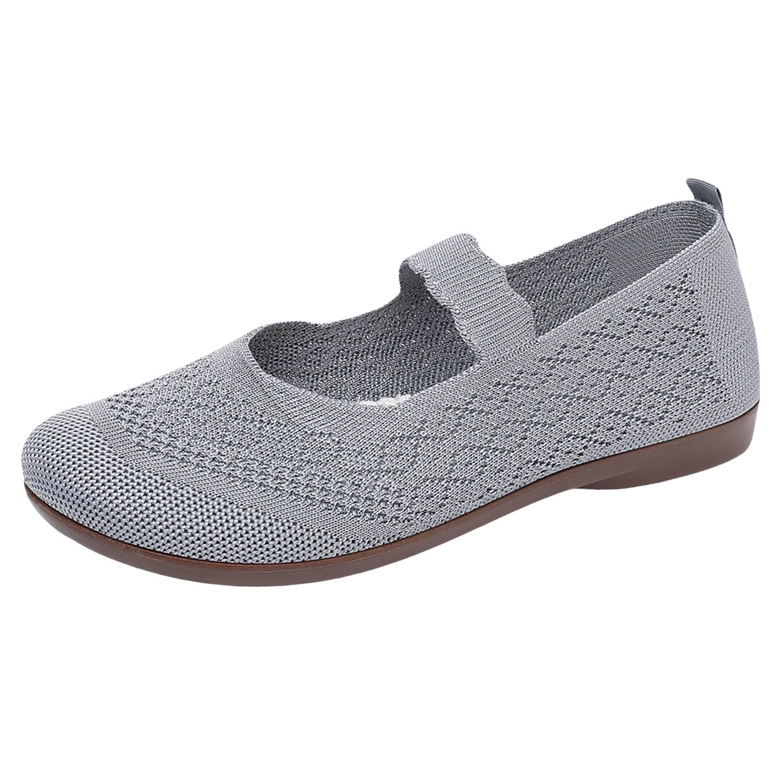 Zapatos de bailarina para mujer, deportivos, cómodos, suaves, ligeros, transpirables, de punto, elásticos, elegantes, anchos, de verano, punta redonda, para el trabajo diario