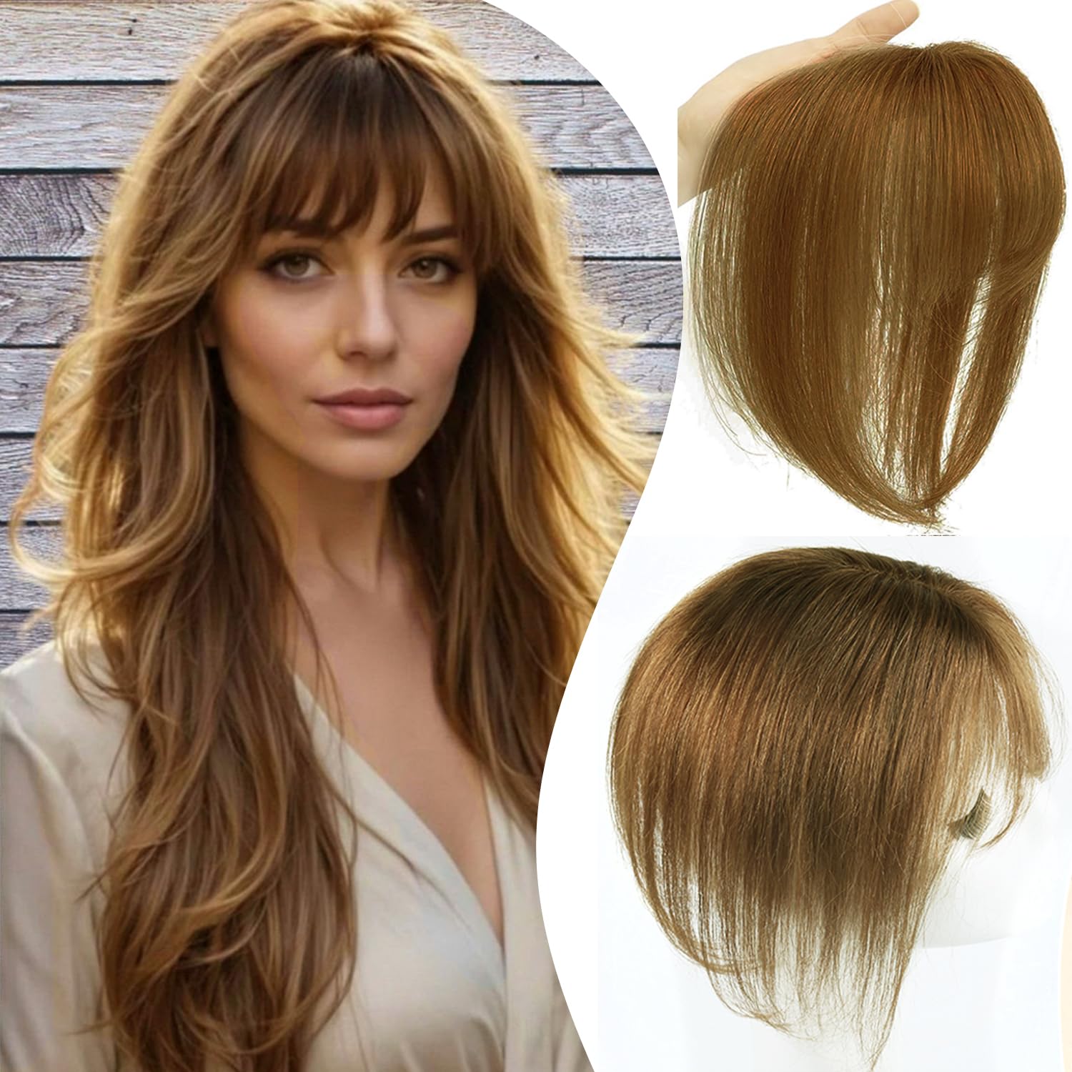 Amazon.com : Iwig Hair Toppers for Women Real Human Hair 3D  display picture 2