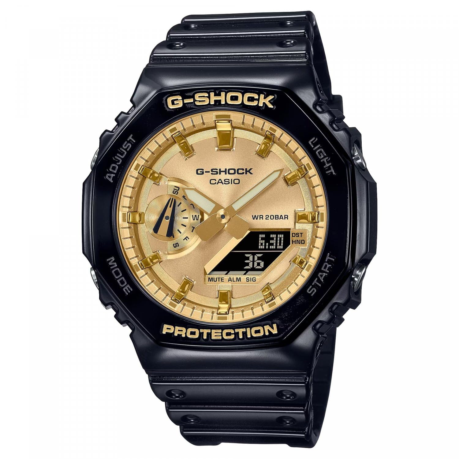 G-SHOCK GA-2100 カシオーク　ブラック　ゴールド G-Shock Casio GA-2100GB-1AER Classic Men's Watch : Amazon.co.uk