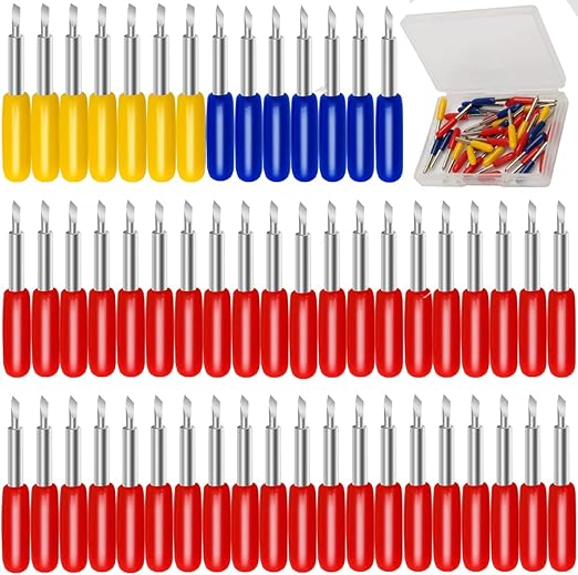 40 PCS Replacement Blades for Cricut Explore Air 2, Luxiv 3rd Party Accessory Replacement Cutting Blades, 20P 45° Blade for Cricut, 10P 30°Replacement Blade for Cricut, 10P 60° Deep Blades