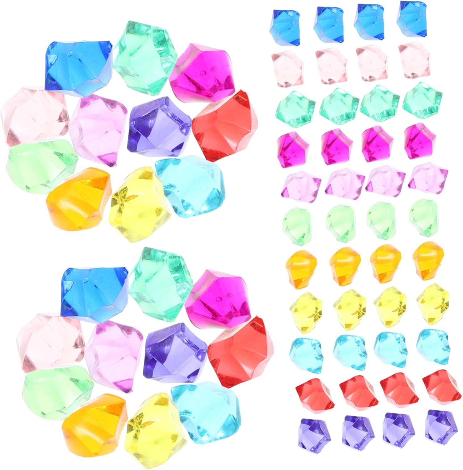 Ciieeo 1bag Colorful Transparent Gemstones Vase Filler for Flower Bottles Decorative Crushed for Weddings Parties and Home