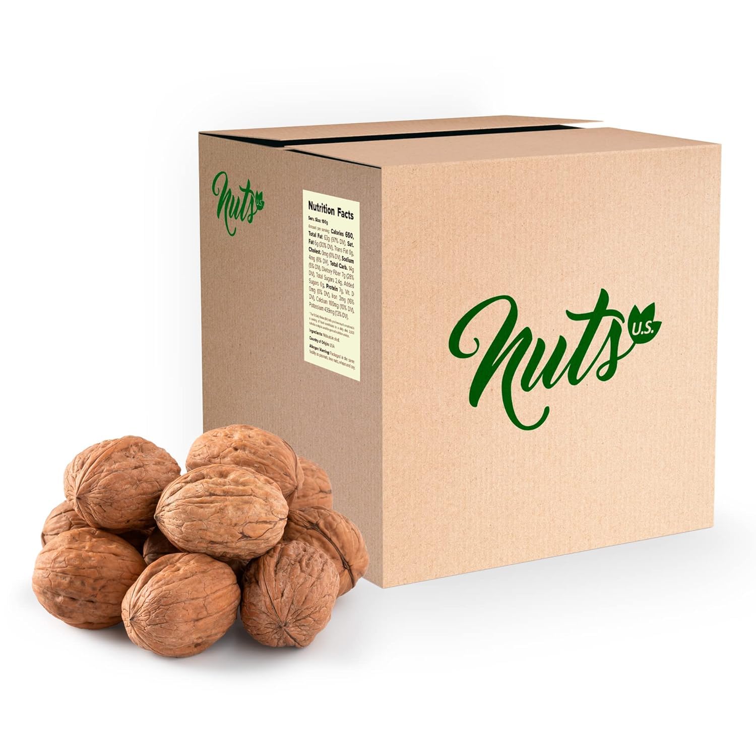 NUTS U.S. - Walnuts In Shell | Grown and Packed in California | Chandler Variety | Fresh Buttery Taste and Easy to Crack | Non-GMO and Raw Walnuts (36 LBS)
