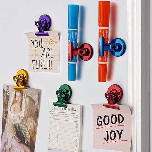 Vista 63 de FINDMAG Paquete de 12 clips magnéticos para colgar fotos y mostrar fotos, ideal para refrigerador, exhibición de fotos de graduación y soportes