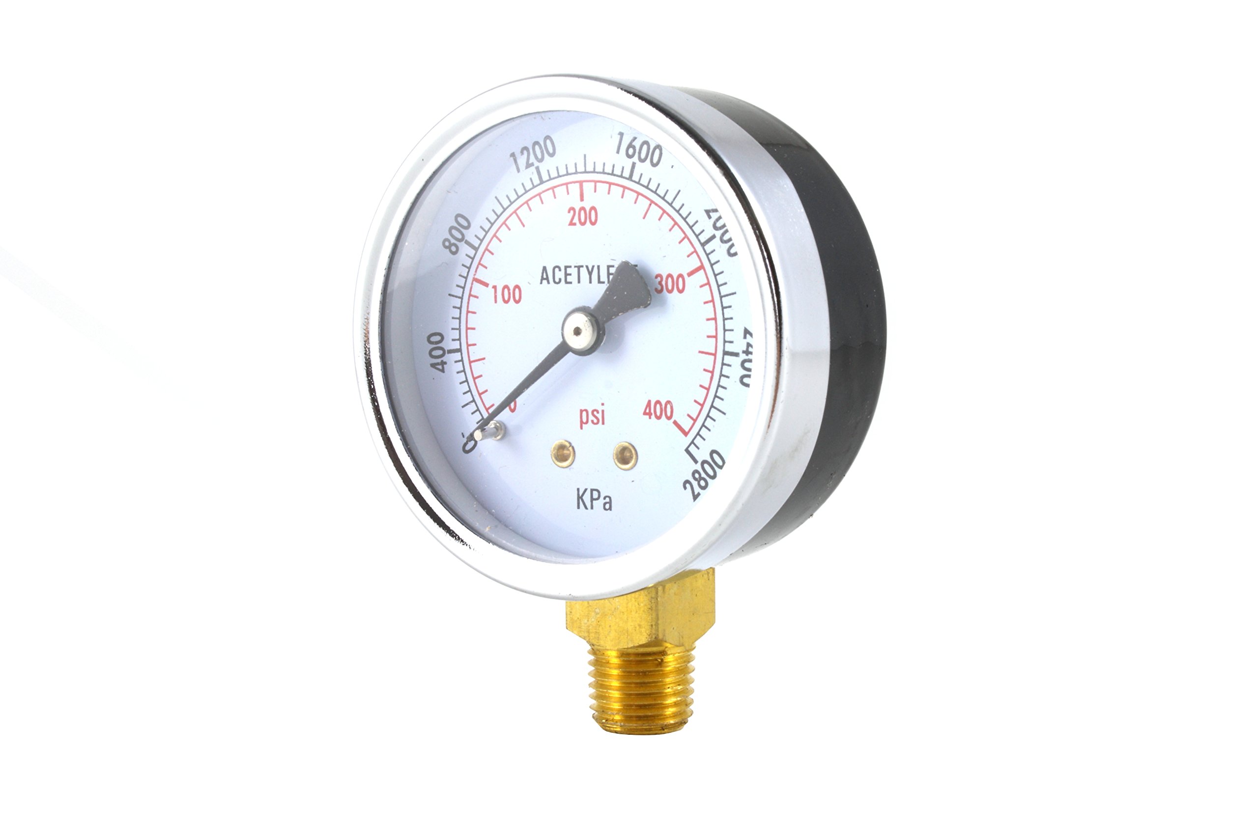 SÜA - Low and High Pressure Gauges for Acetylene Regulator - 2.5 inches (PAIR)