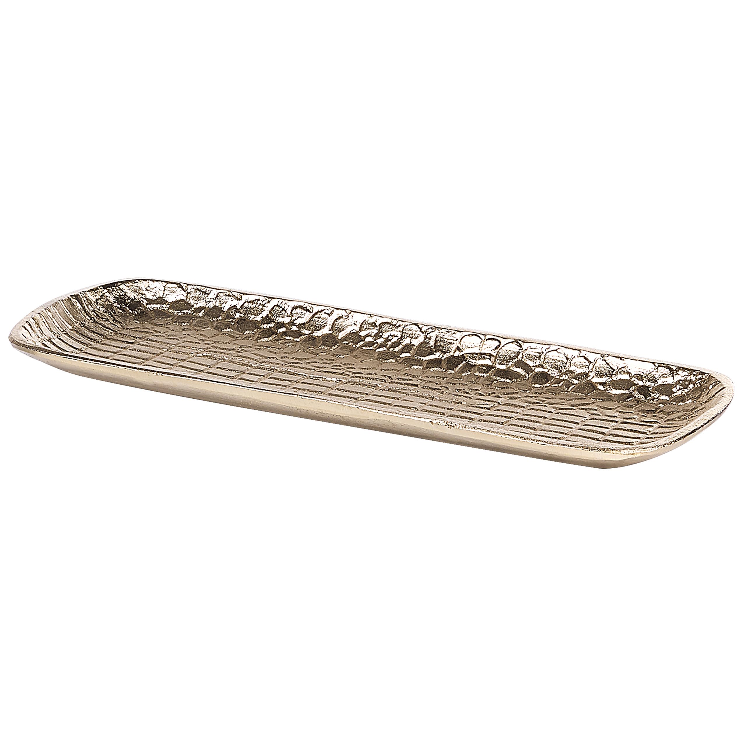 Dekoschale 2er Set Aluminium gold rechteckig Accessoires Glamourös Brantas