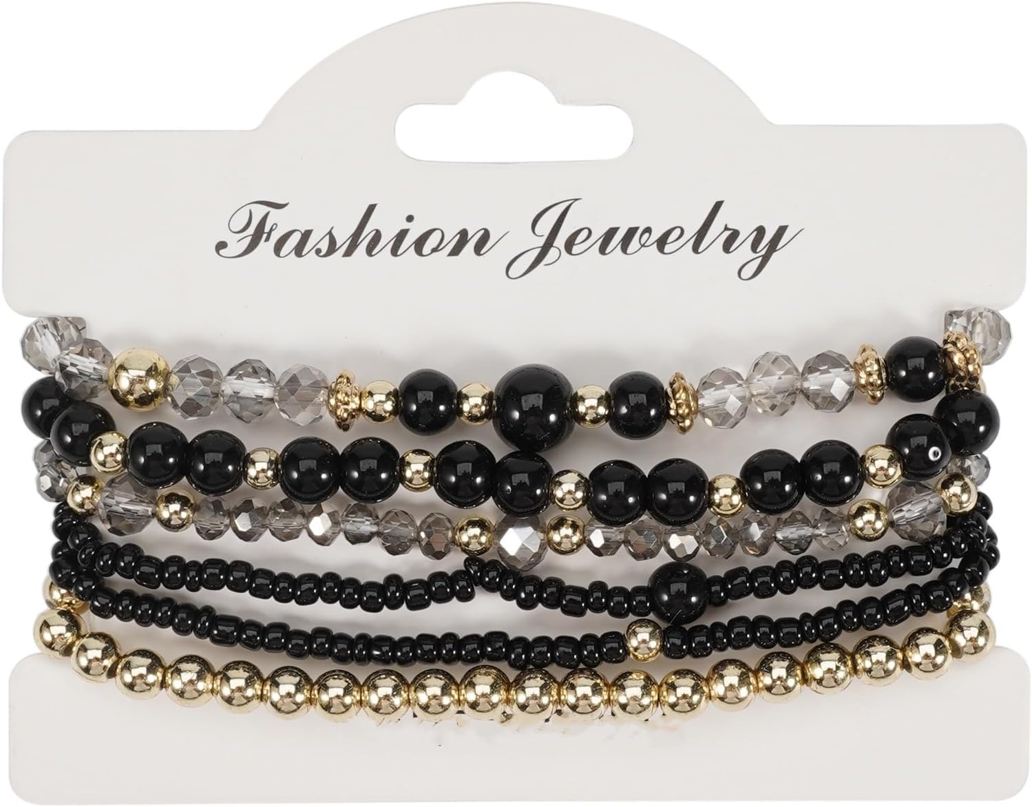 Pingyongchang Bohemian MultiLayer Gold Beaded Stackable Bracelet Set Cute Handmade Colorful Crystal Beads Stretch Bracelets for Women Boho Beach Vacation Holiday Jewelry Gift - Image 2