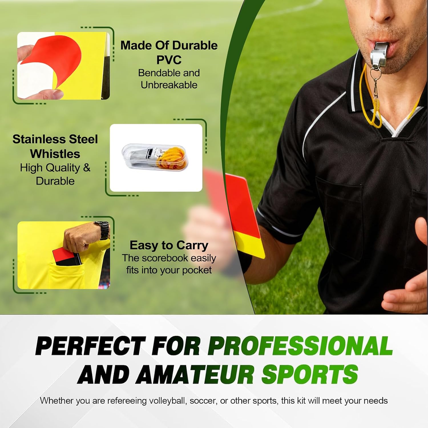 Funvalley Surperfect Professional Soccer Referee Kit