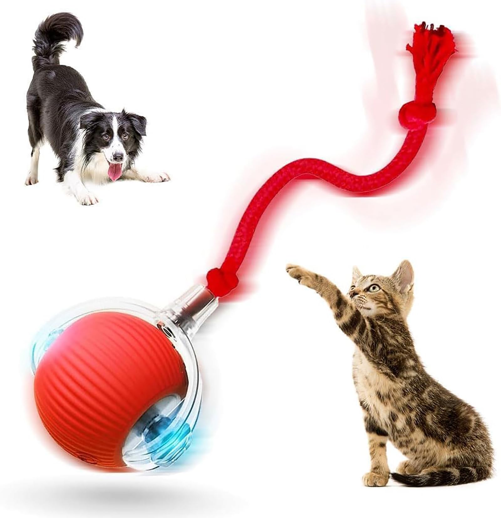 2026 New Self Rolling Dog Ball Interactive Cat Toys Automatic Cat Toy Self Moving Dog Toys Interactive Rolling