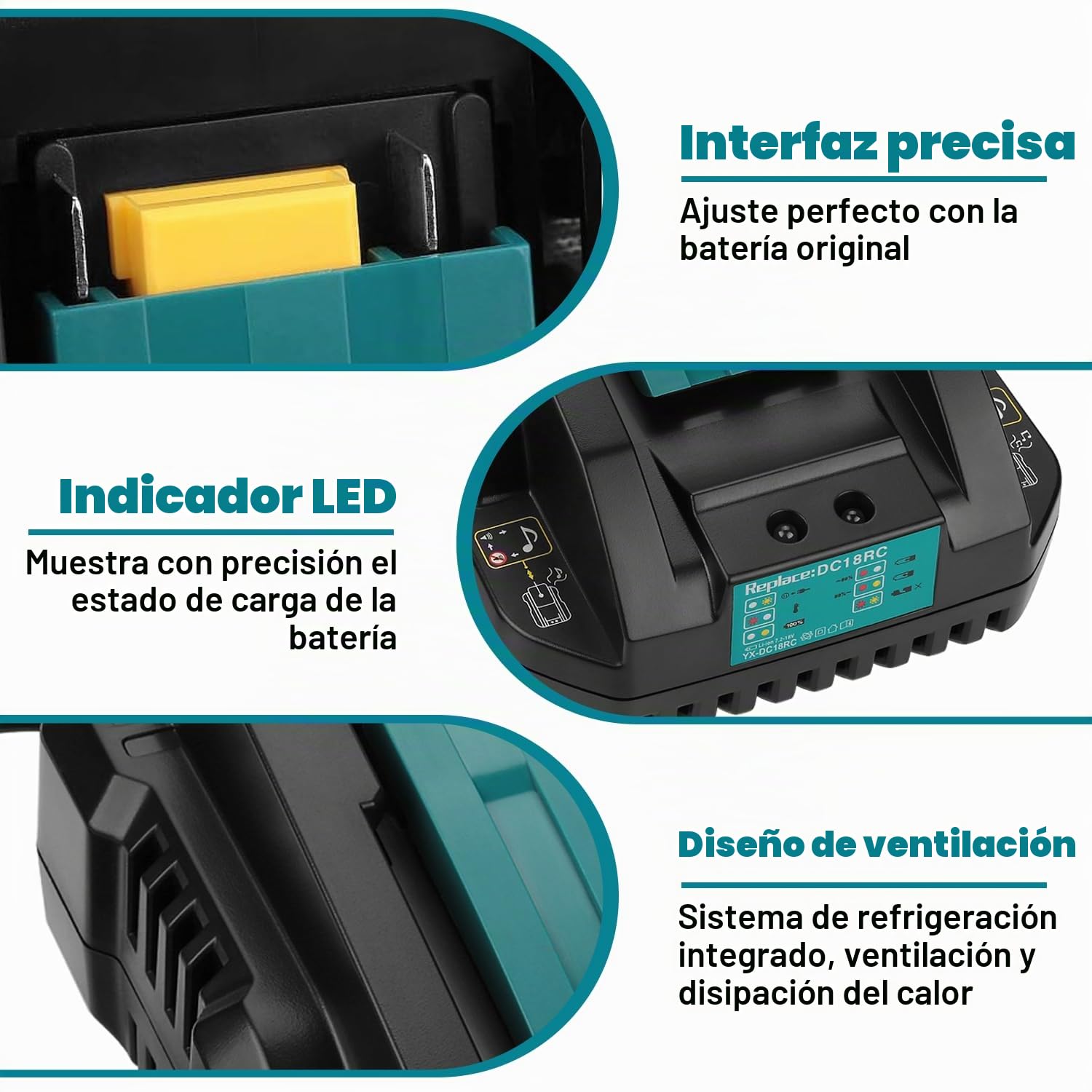 Energup Batería 18V 5.0 Ah con Cargador para Makita Batería 18V BL1850 BL1840 BL1830 BL1820 Compatible con Makita Cargador DC18RA DC18RC DC18RD