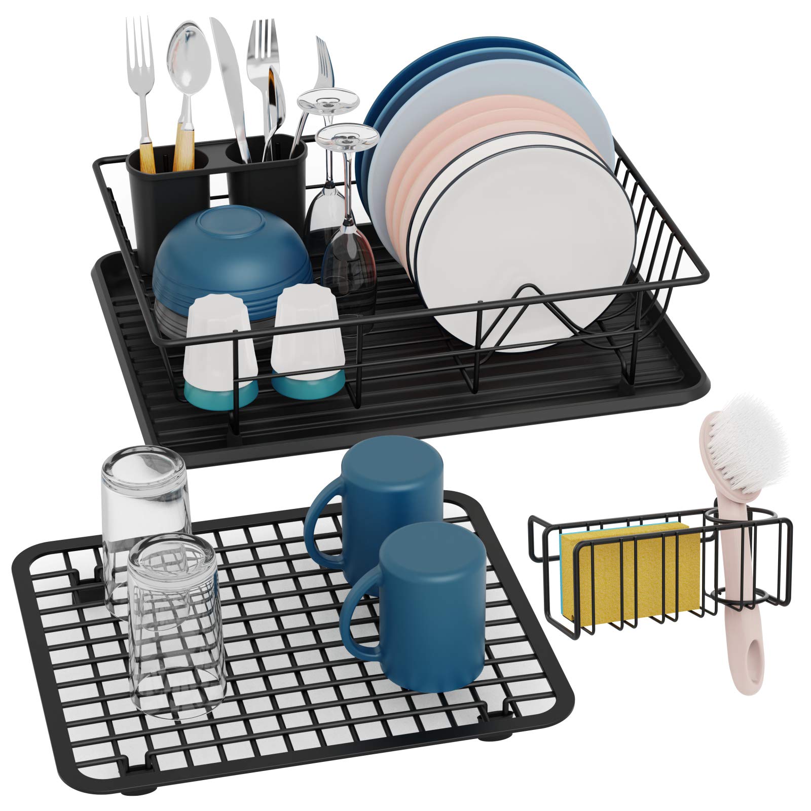Buy Dish Rack, GSlife Set of Stable Dish Drying Rack with Drip Tray