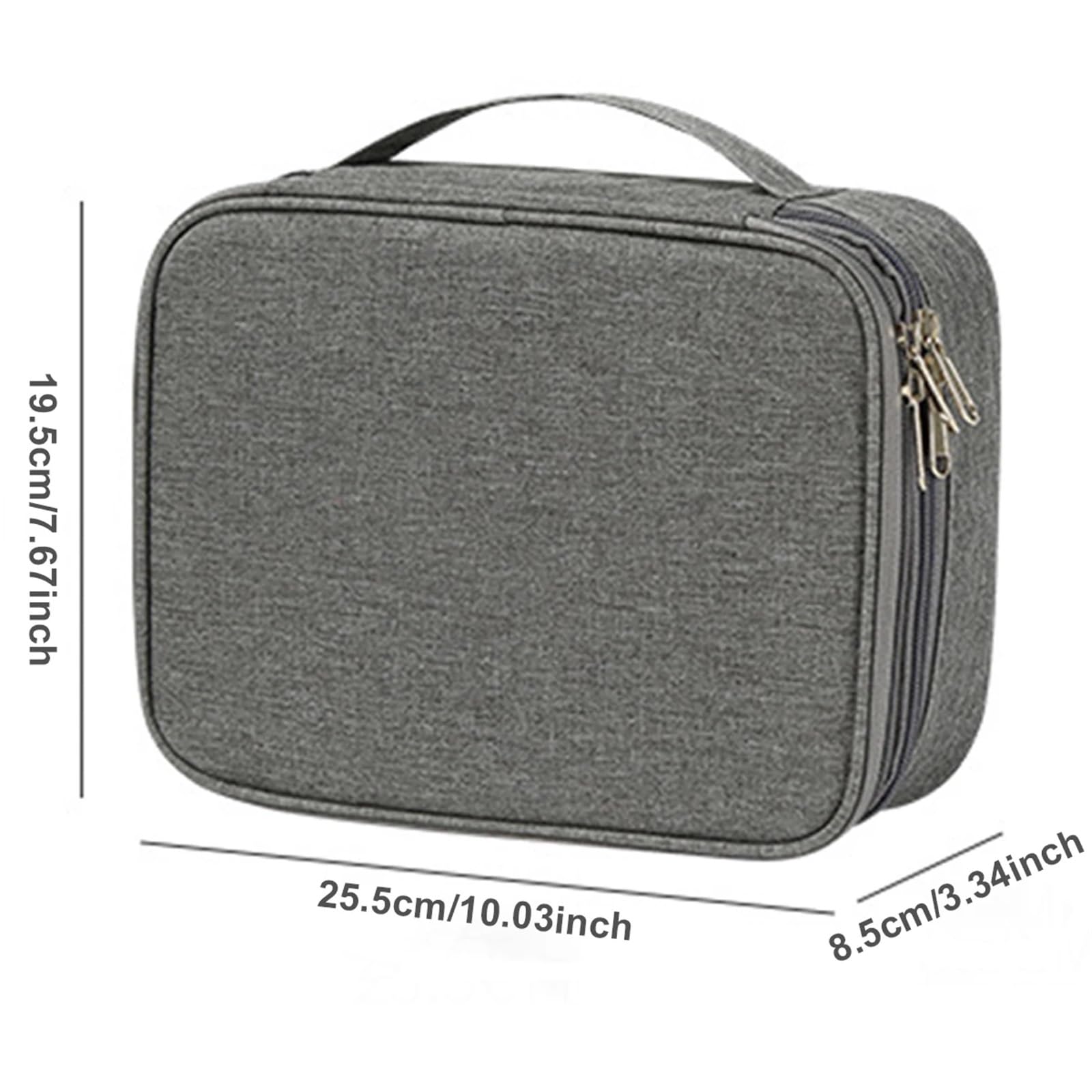 Bolsa organizadora de Accesorios electrónicos, Línea de Datos portátil Cargador Organizador Cables Viaje electrónico Digital(Double Layer Black)