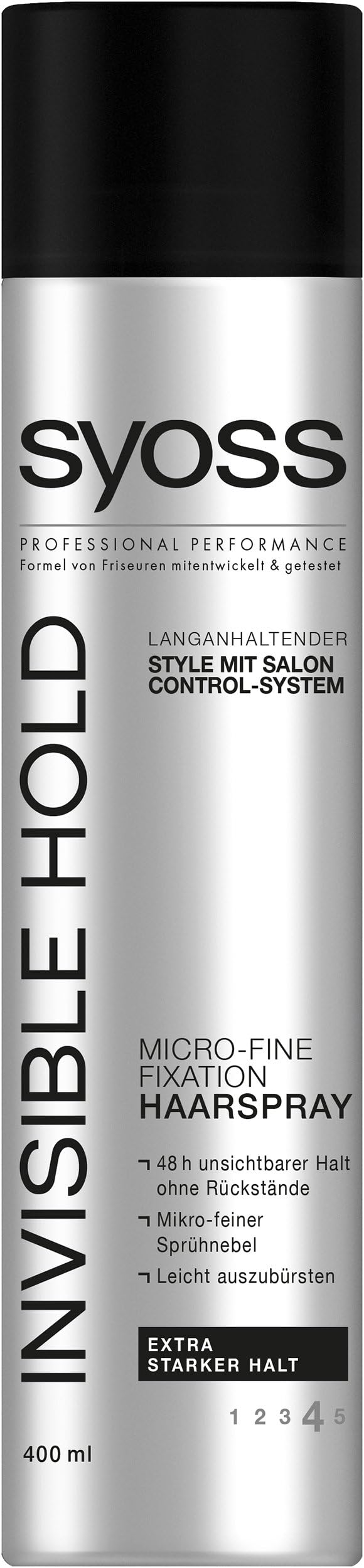 Syoss Invisible Hold Hair Spray Pack of 2 x 400 ml