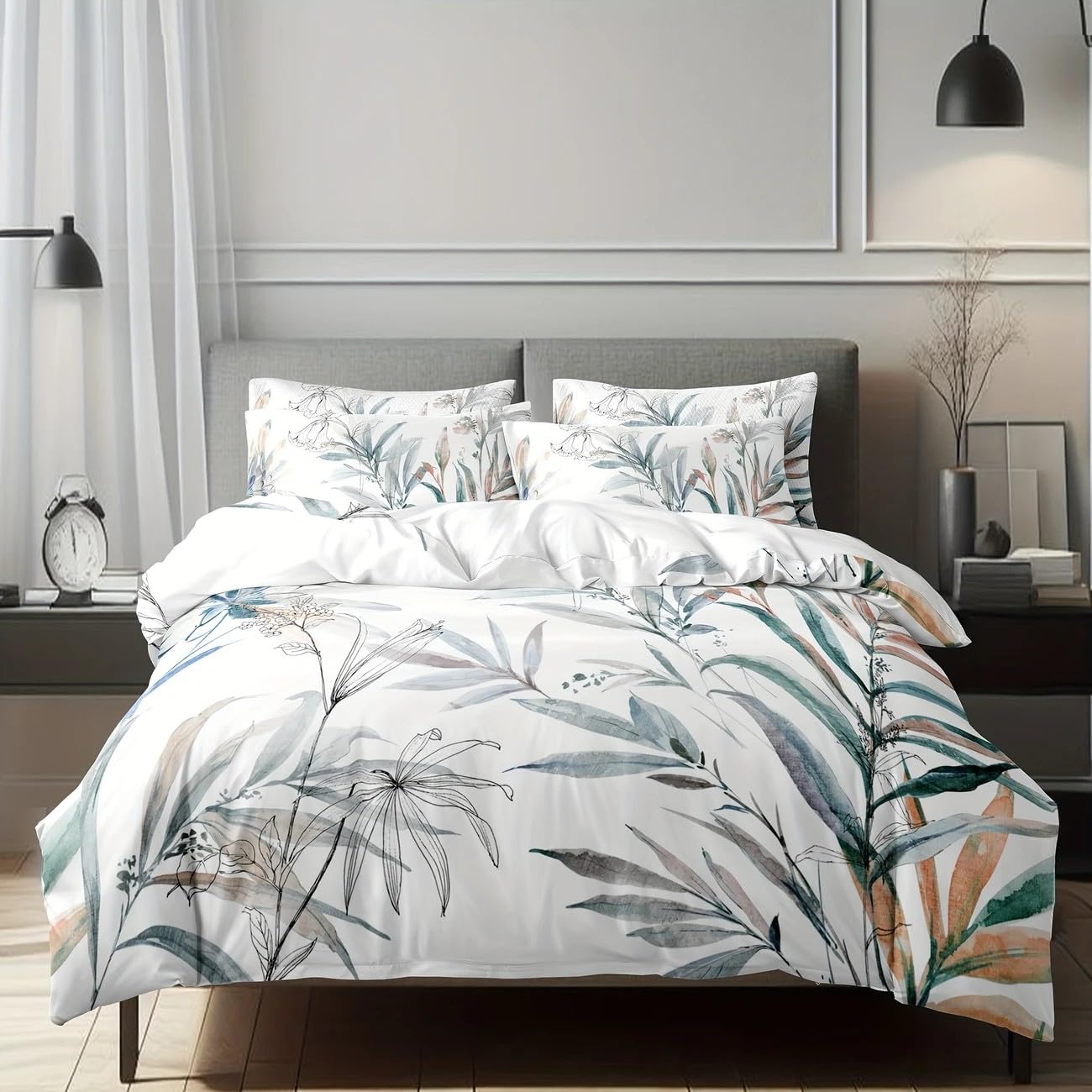 Housse de Couette 140x200 Moderne en Microfibre Douce Haute Densité