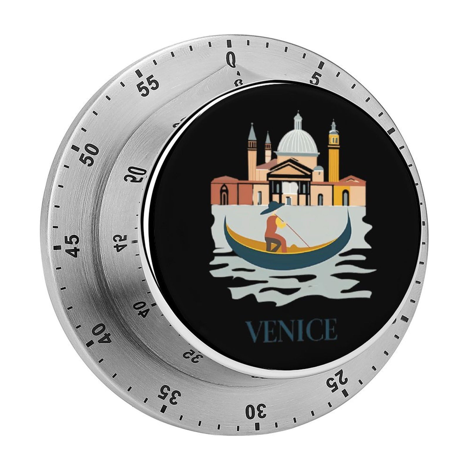 Venice Italy Funny Timer 60 Minute Countdown Timer Mechanical Time Management Tool for Kitchen Work