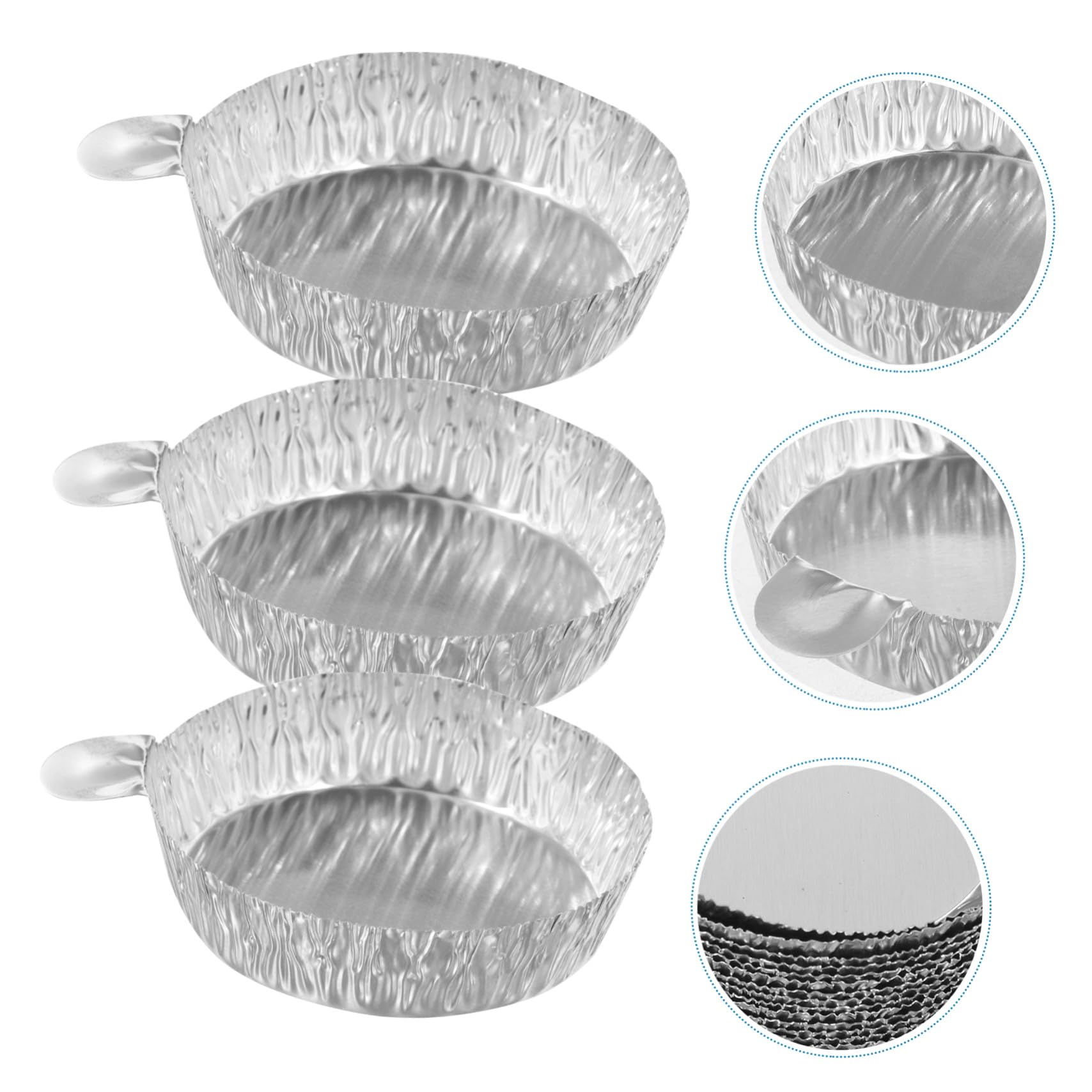 Ciieeo Piatto per Pesatura di Campioni in Alluminio Leggero Manico di Pesatura e Conservazione e Facile da Pulire, 100 Pezzi per Laboratorio