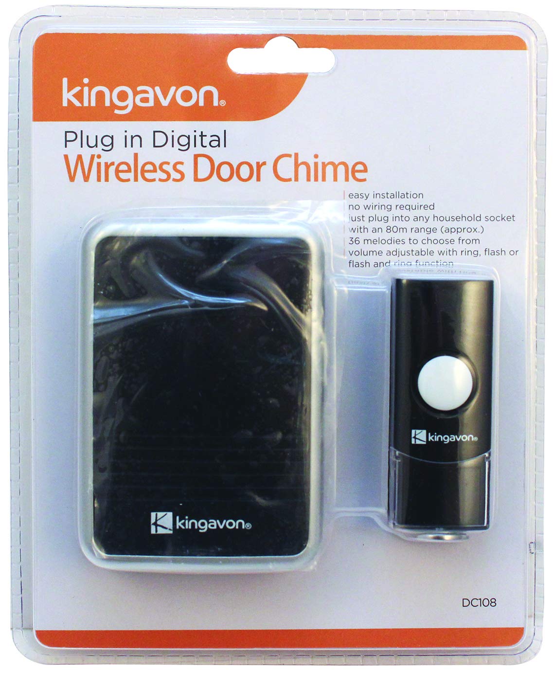 Kingavon Bb-Dc108 Plug-In Digital Wireless Door Chime