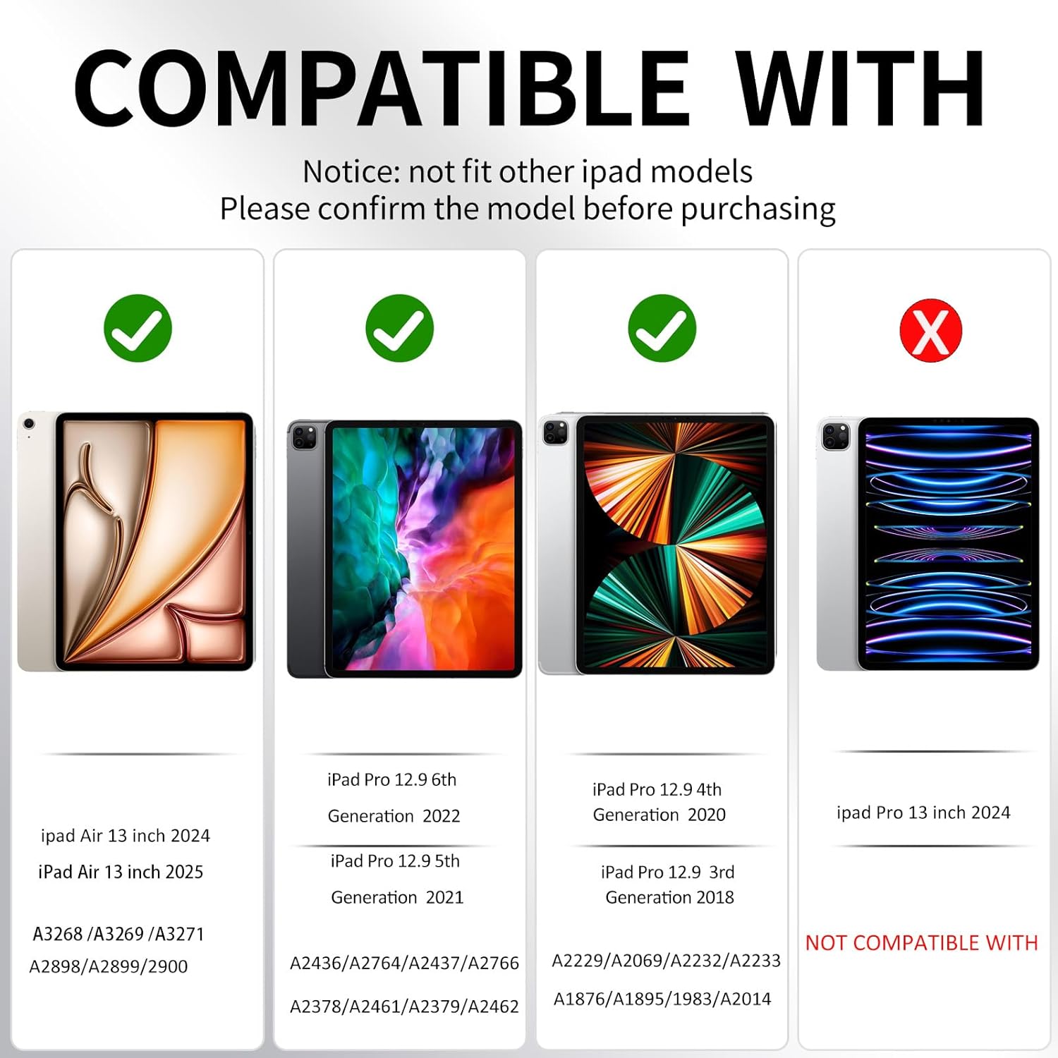 for iPad Air 13 Inch Case 2026/2025/2024 (M4/M3/M2), Slim iPad Pro 12.9" 6th/5th/4th/3rd Generation Case, Trifold Stable Stand Protective Clear Back Cover with Pencil Holder, Brown Cheetah