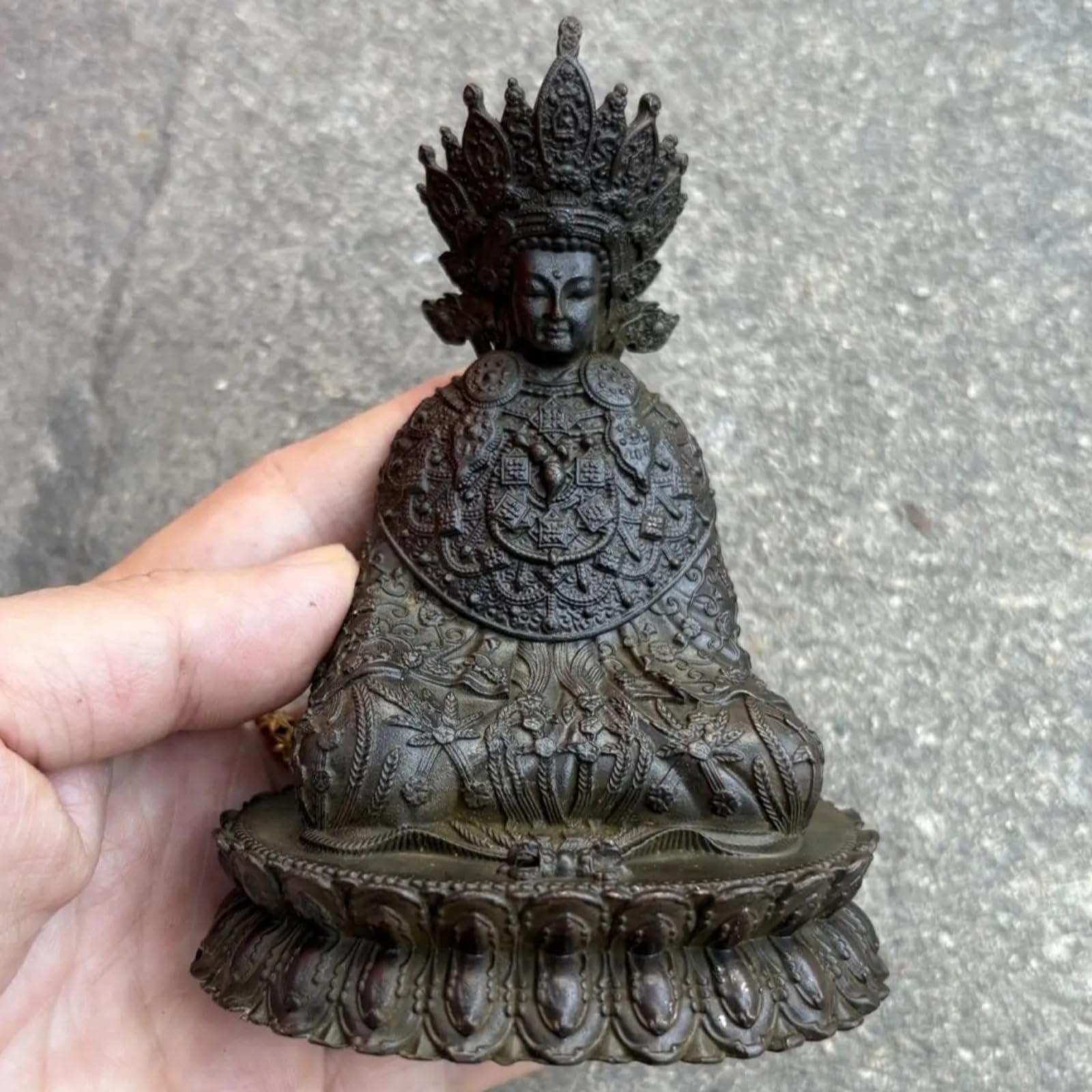 Aottsd Bronze Antique Vessel Collectible Craft Home Tabletop Sculpture Decor 25Cm