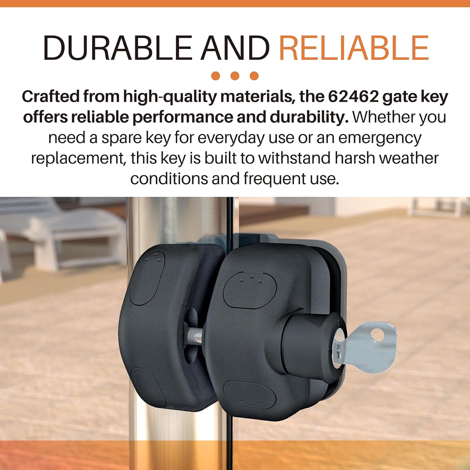 4 Pack 62462 Magna Latch Replacement Keys for Yard, Garden, and Pool Gate Safety Latches Compatible with D&D MagnaLatch Series 2 (Old Style) & LokkLatch Downward-Facing Keyhole