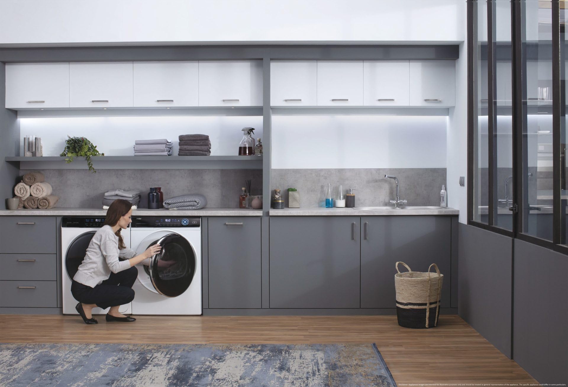 Haier, I-Pro Serie 7, HD100-A2979N-IT, Asciugatrice, 10 KG, Classe A ++, 66 dB, Vapore, 14 programmi, Bianco, AxLxP 84,5x59,5x67,5 cm