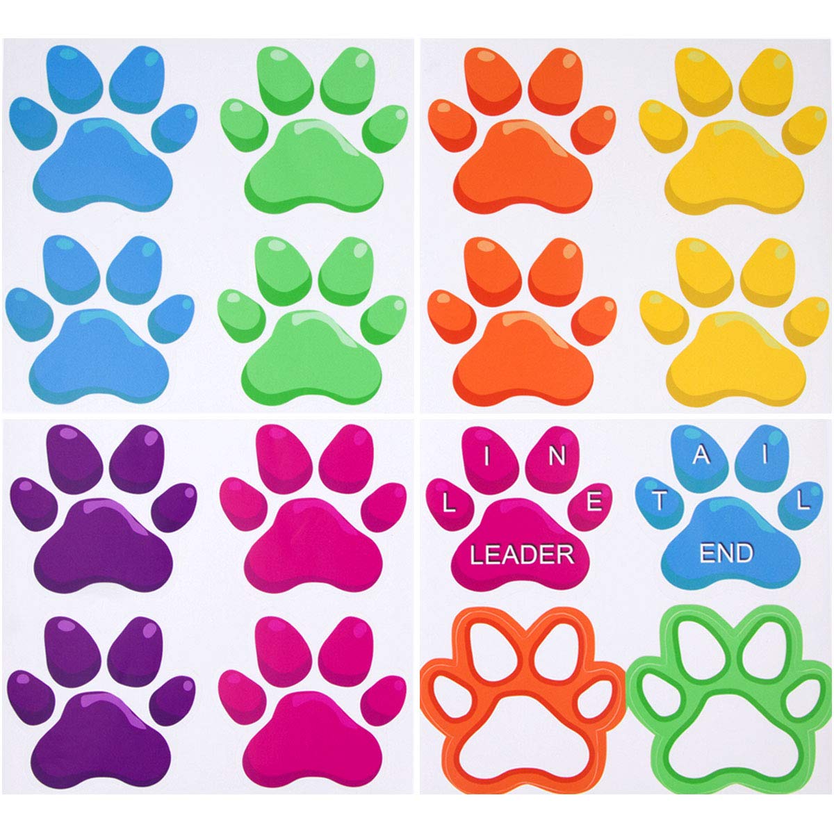 ceiba tree Paw Prints Floor Decals Stickers Classroom Line Up Floor