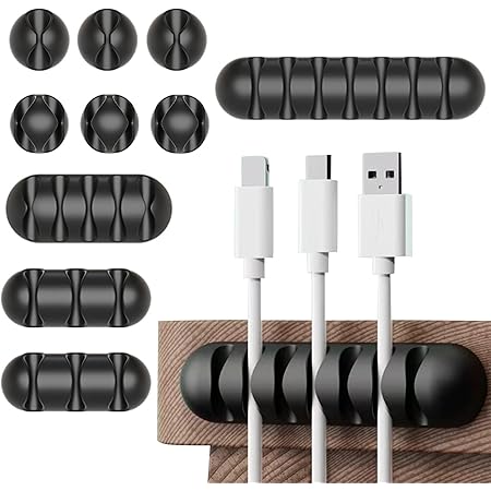 Lntyq Clips Câble Organisateur Bureau, 12 Pièces Support De Câble