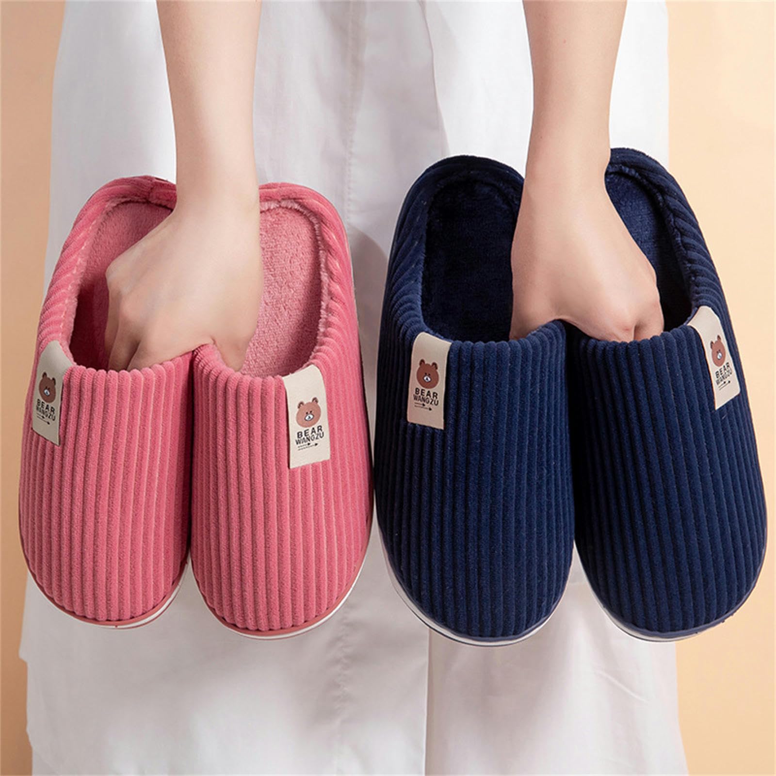 Ciabatte Donna Invernali Pantofole Invernali Uomo E Donna - Morbide, Calde, Antiscivolo, Peluche, Ideali per Casa E Interni-coffee-40-41
