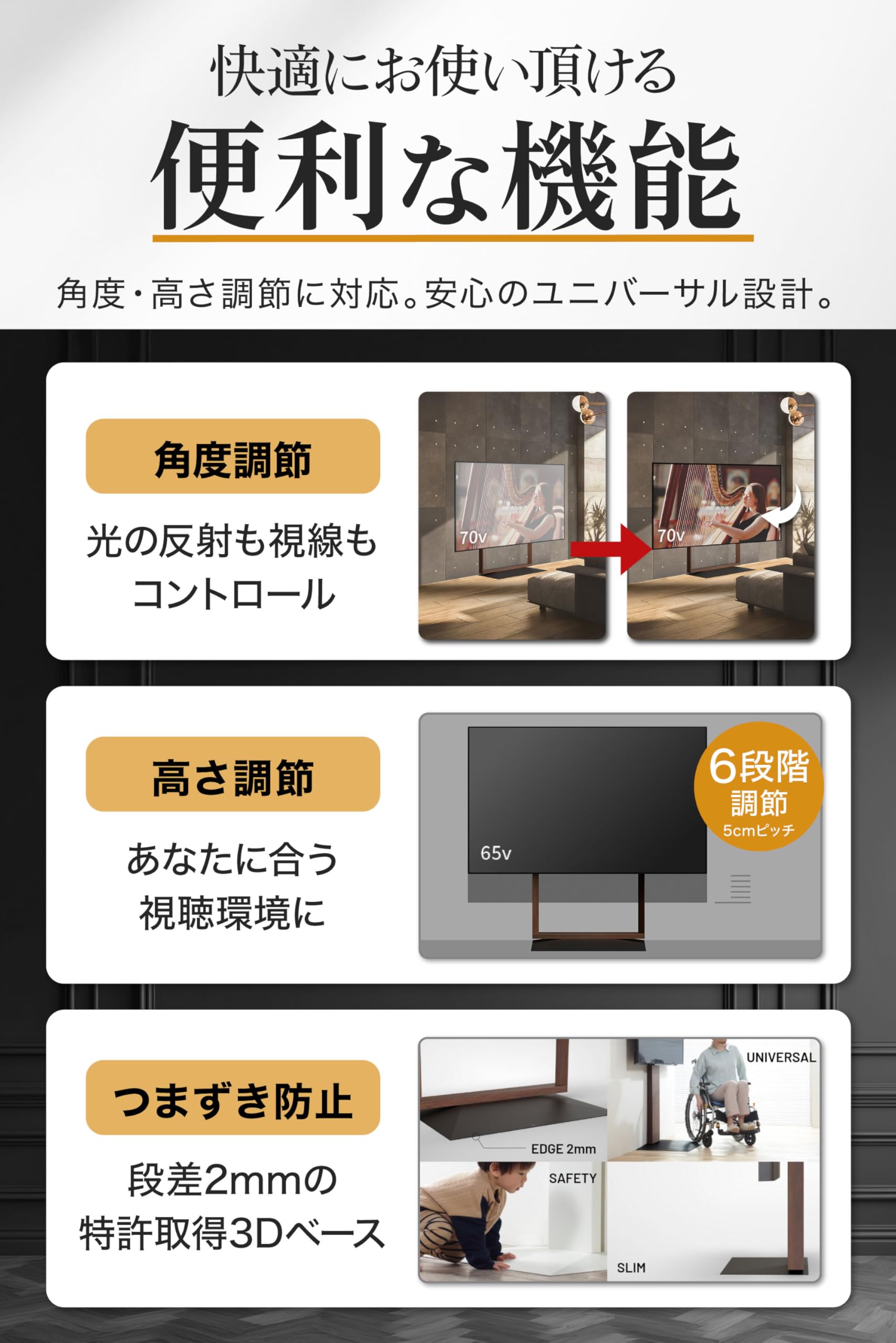 Amazon.co.jp: WALL 【アート感覚】FRAME STAND テレビスタンド