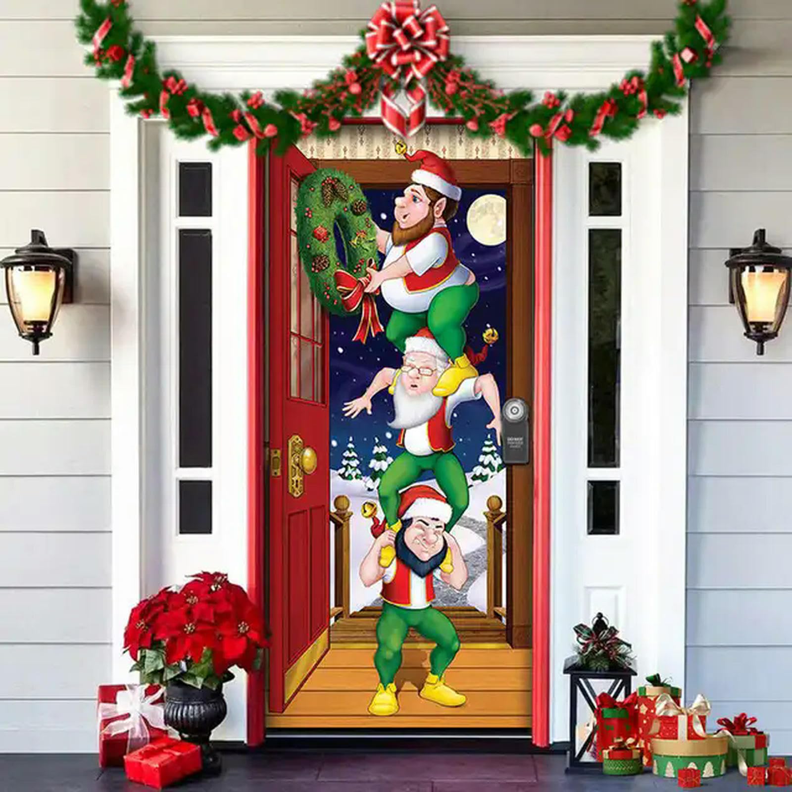 Cadeau de Noël bannière décorative festive pour maison - 7